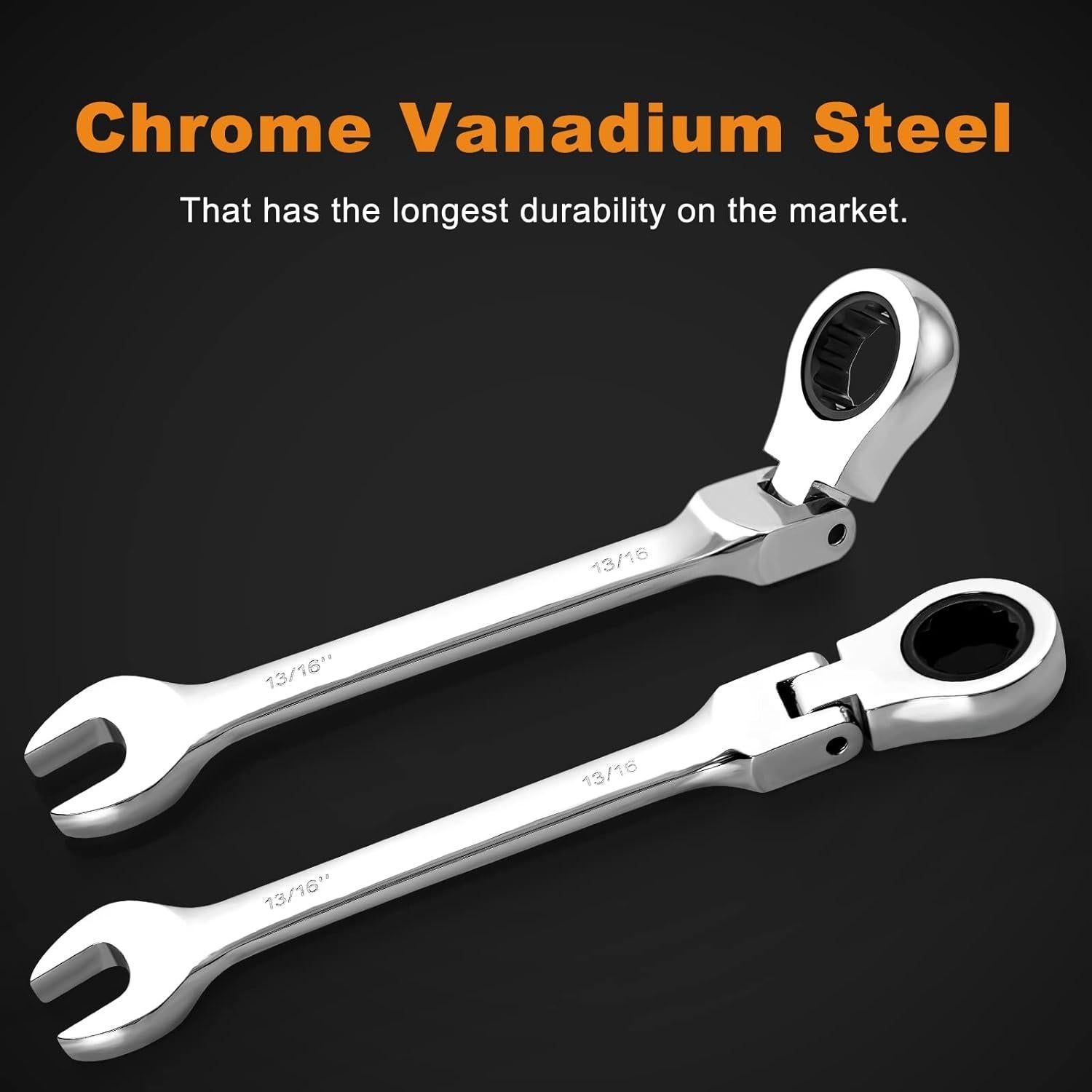 Juego de 12 llaves de carraca flexibles Qnkaa 6.35 a 22.23 mm