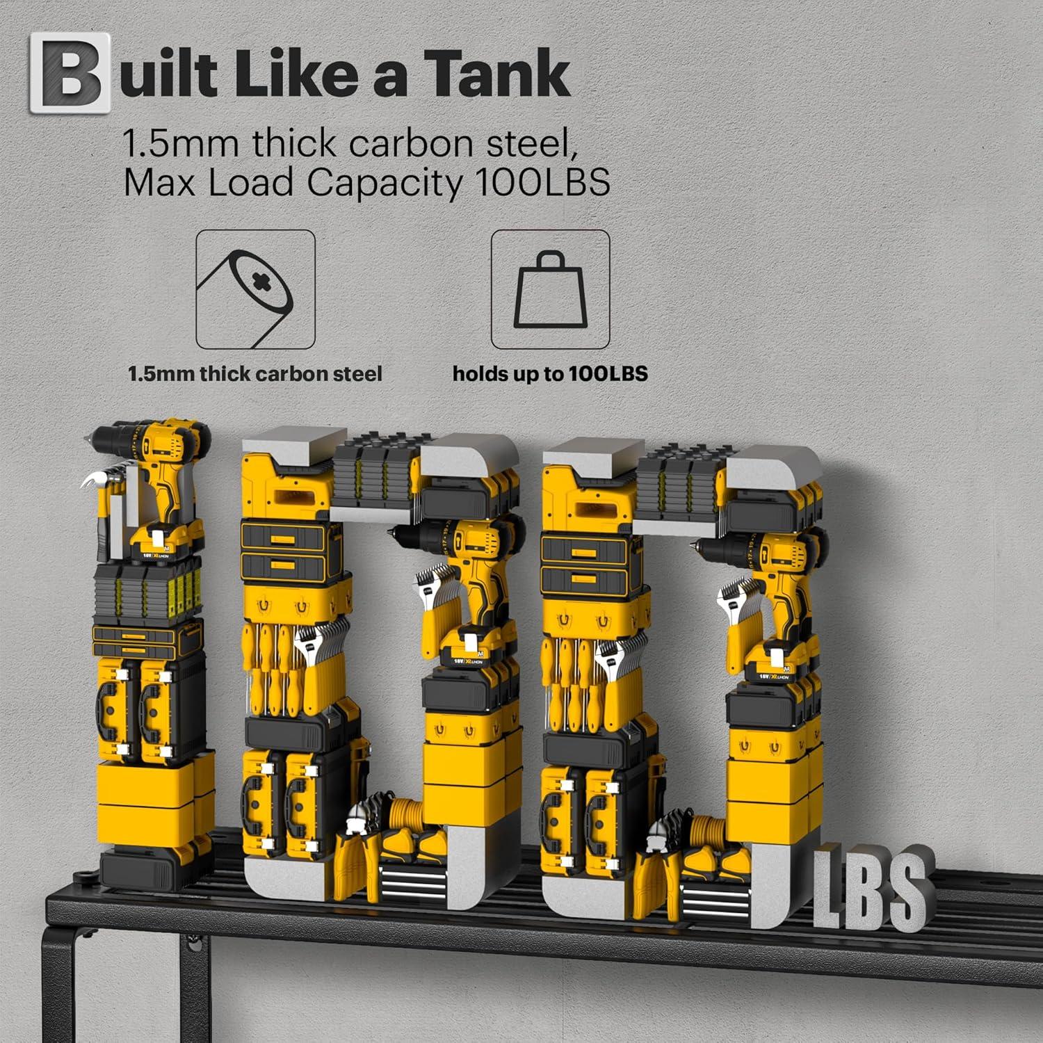 Organizador de Herramientas Spampur con Estación de Carga y 4 Estantes