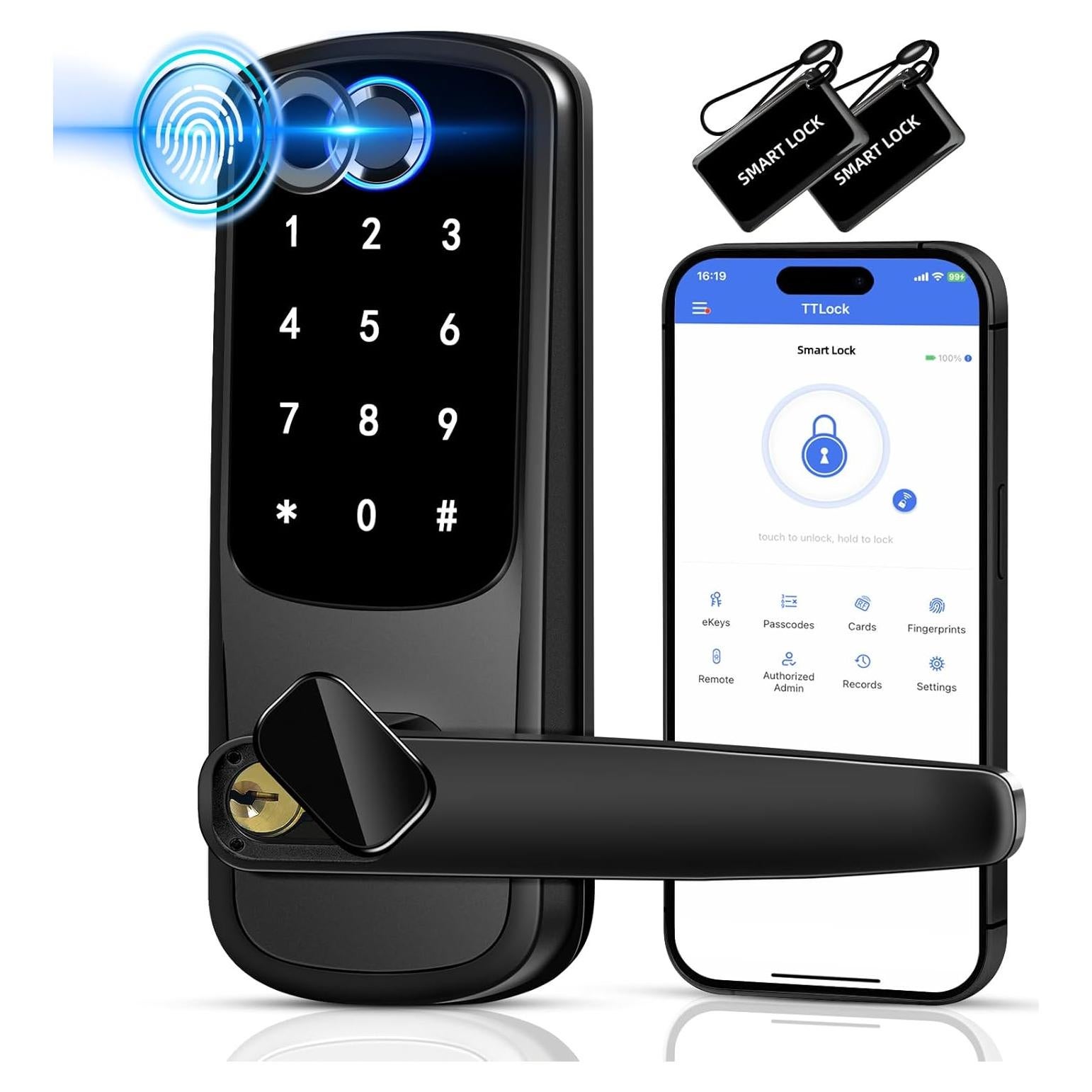 Cerradura Inteligente VOLIBeL con Huella Dactilar y Teclado