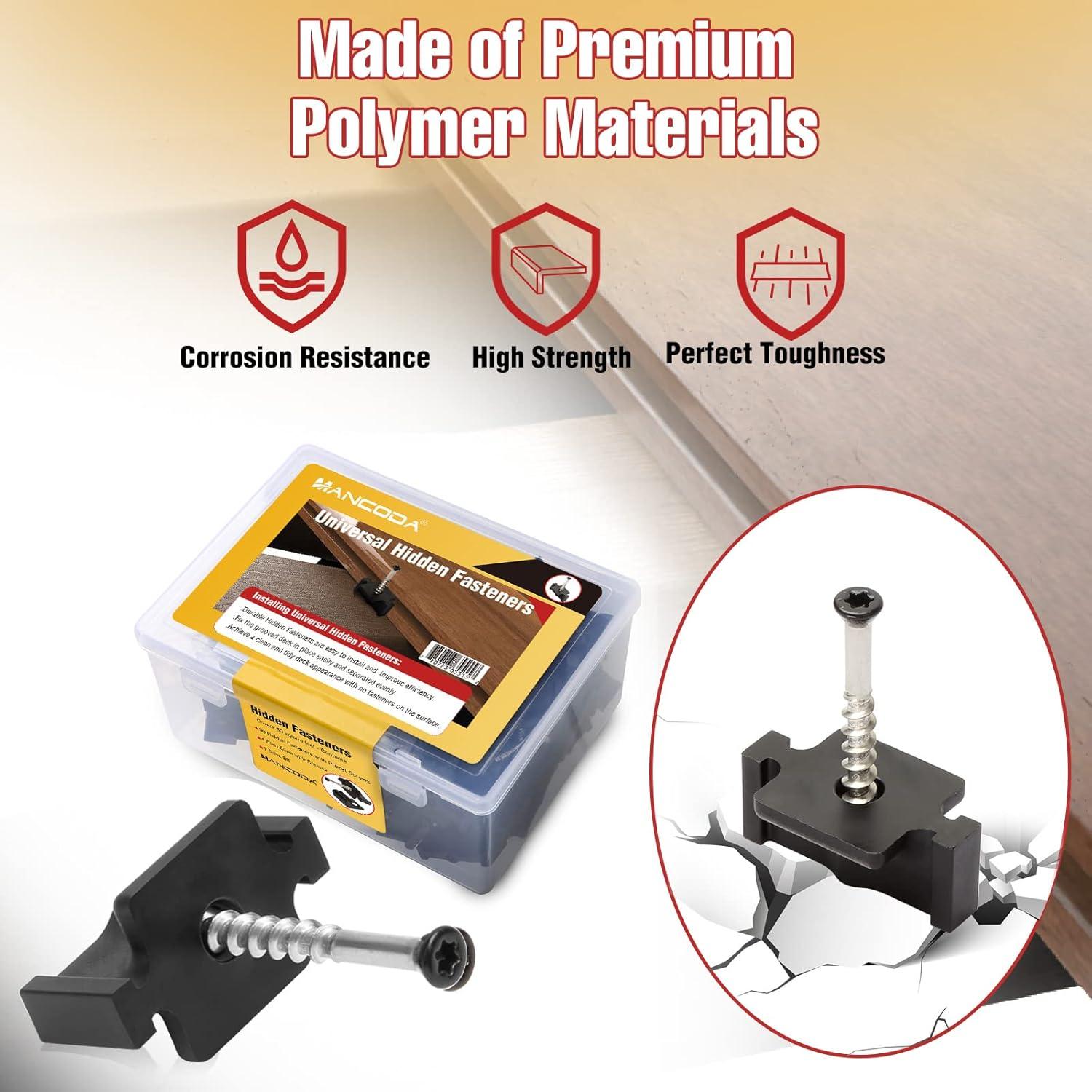 Sujetadores Ocultos ManCoda para Decking Compuesto - 90 Clips