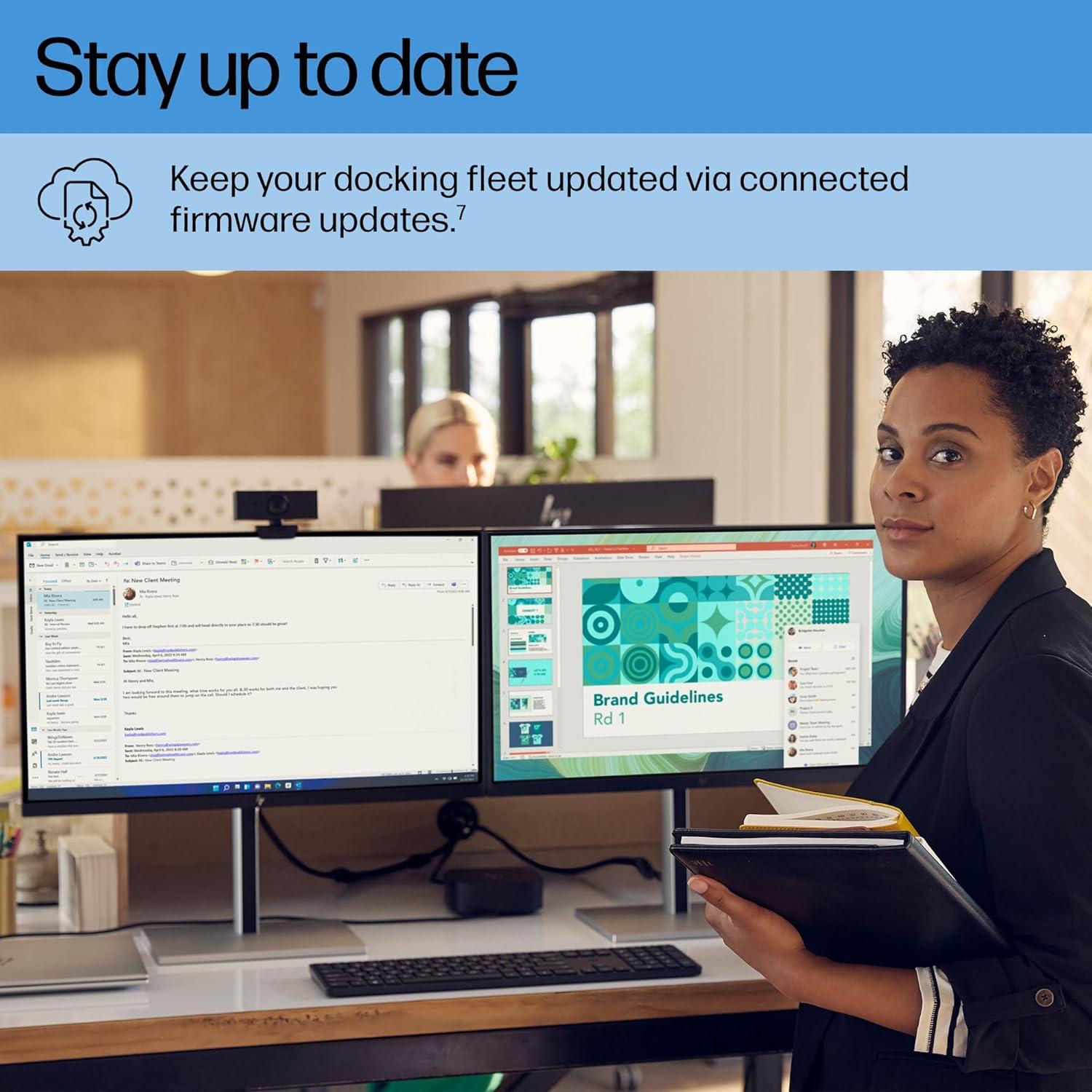 Adaptador Dock USB-C HP G5 11-en-1 para Laptops y PCs