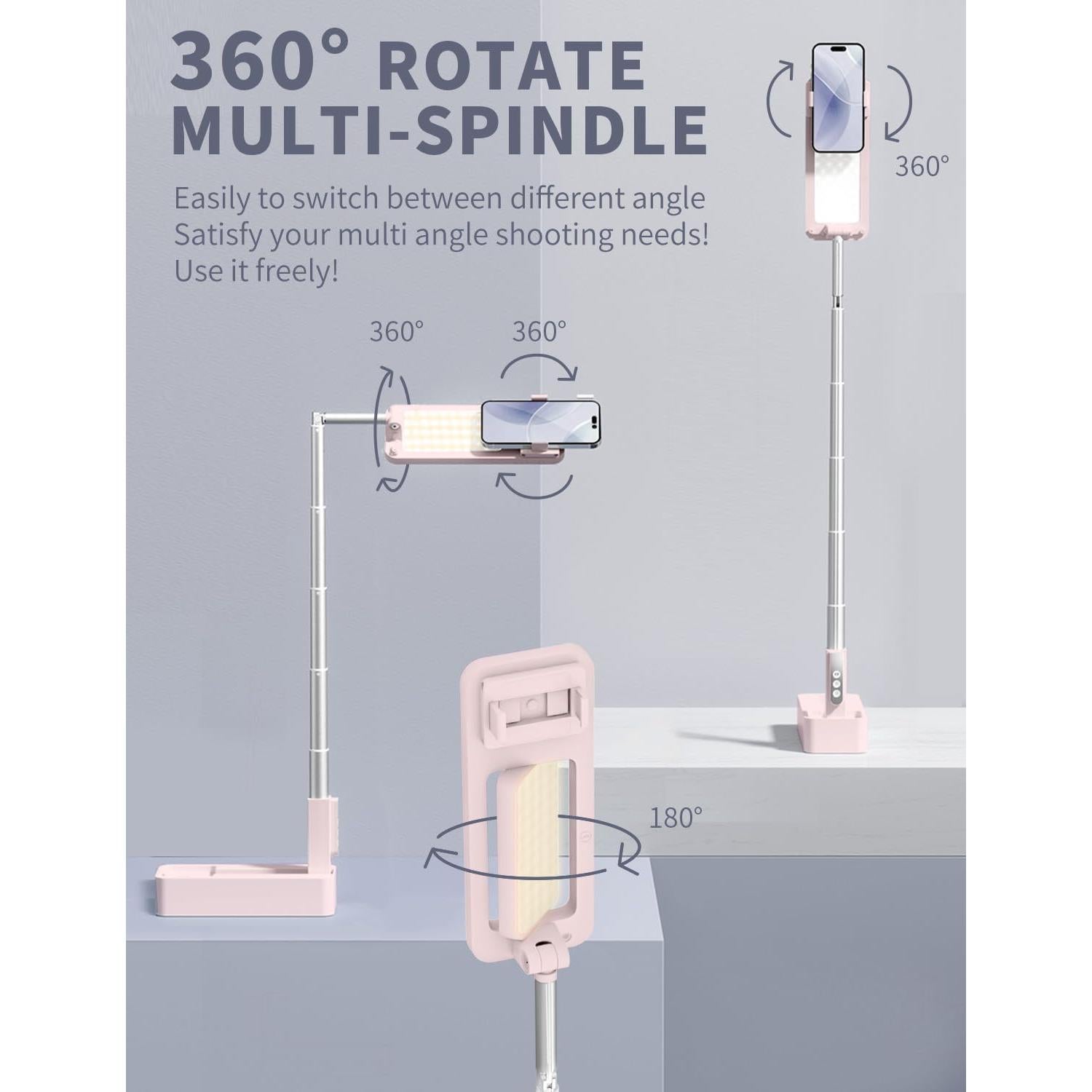 Soporte de Teléfono Plegable Woumlaiy WM-V10P con Luz LED