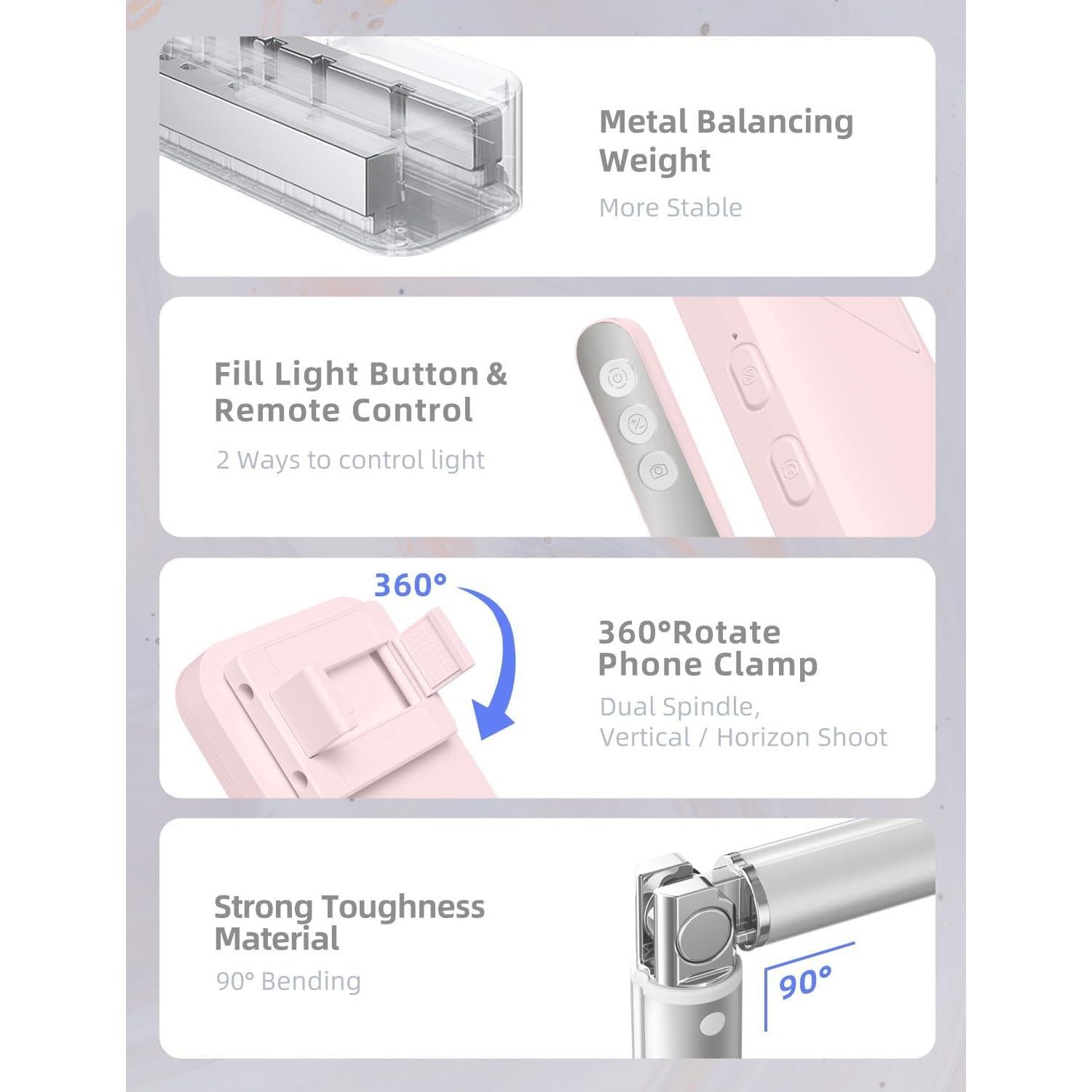 Soporte de Teléfono Plegable Woumlaiy WM-V10P con Luz LED