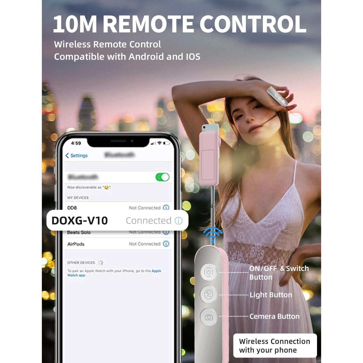 Soporte de Teléfono Plegable Woumlaiy WM-V10P con Luz LED