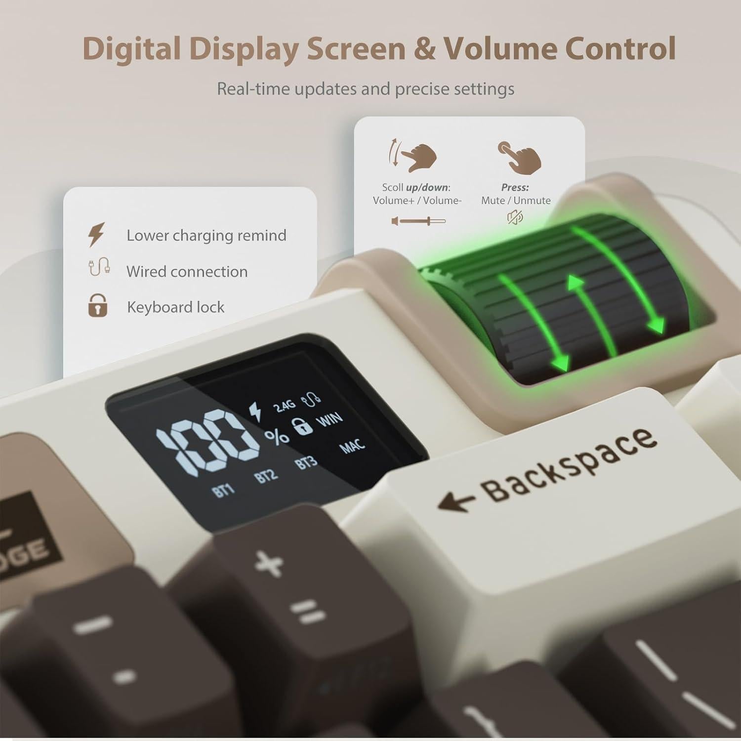 Teclado Mecánico Inalámbrico RK Royal Kludge M70 75% RGB