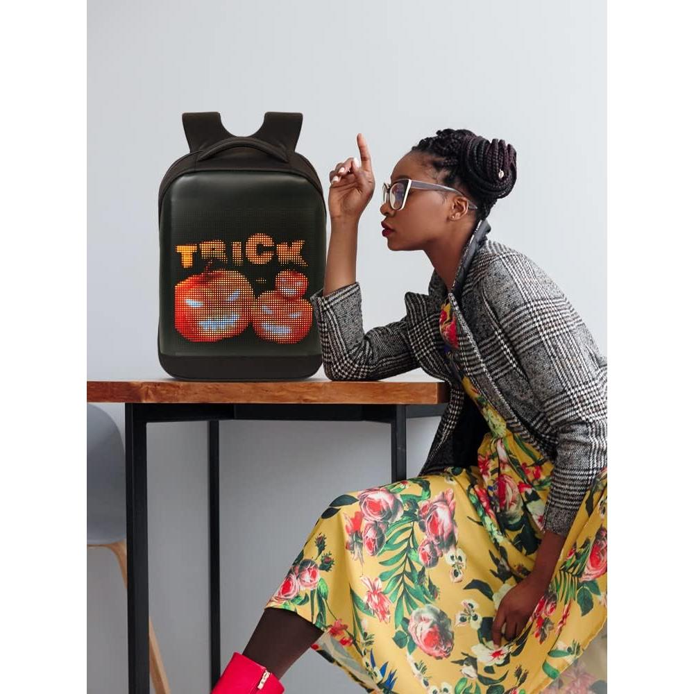 Mochila LED Programable Raoaoqoon 21L Impermeable 15.6"