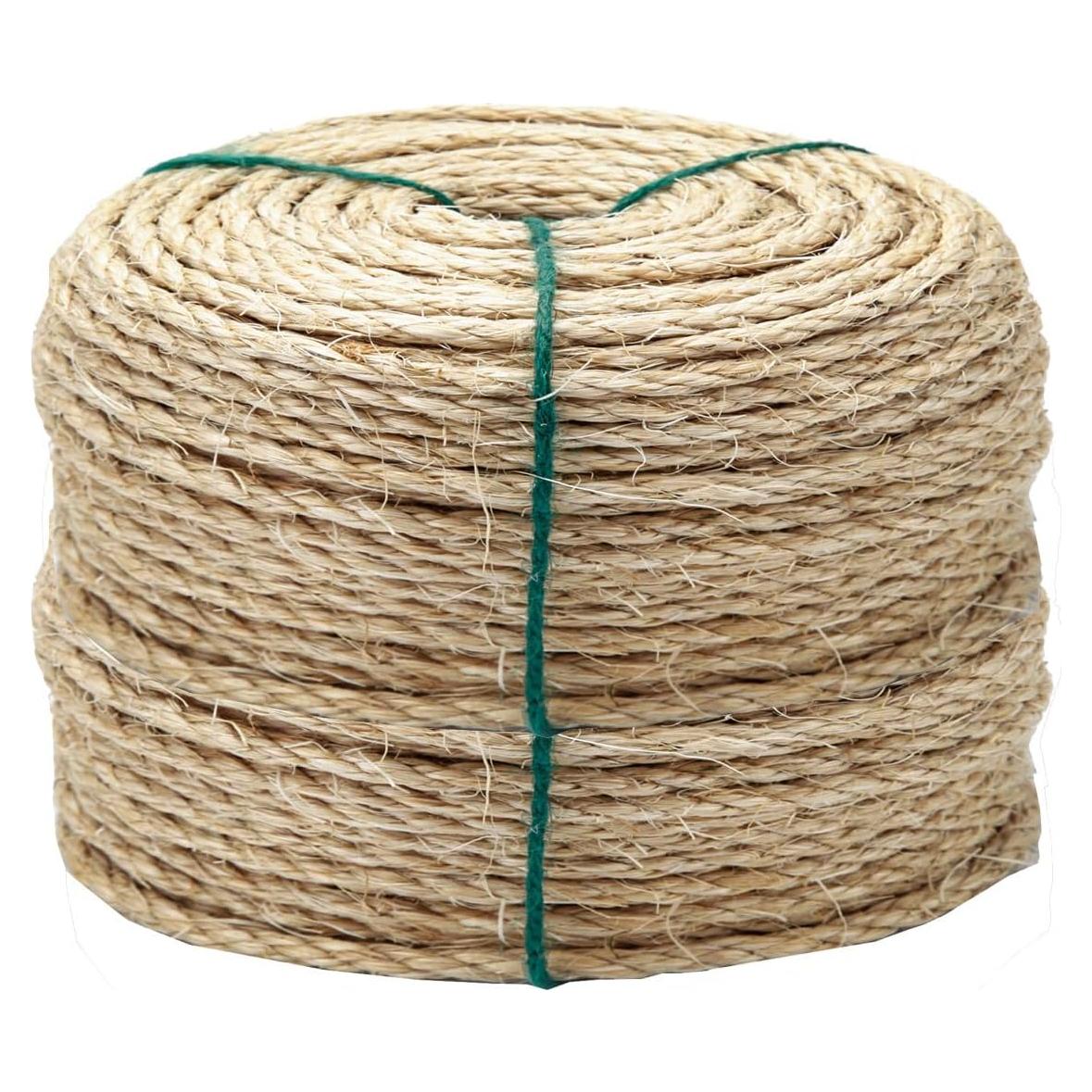 Cuerda de Sisal Natural 4mm - 50m para Rascadores de Gatos