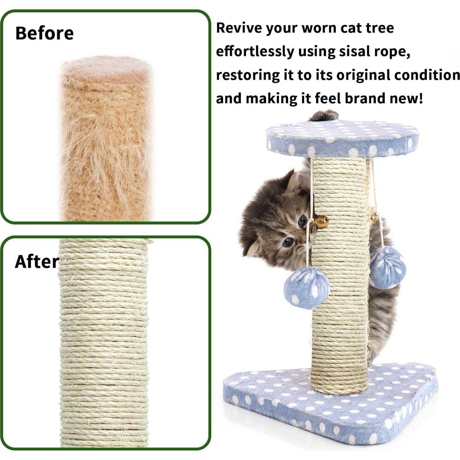 Cuerda de Sisal para Gatos 50m 4mm TienYow - Biodegradable