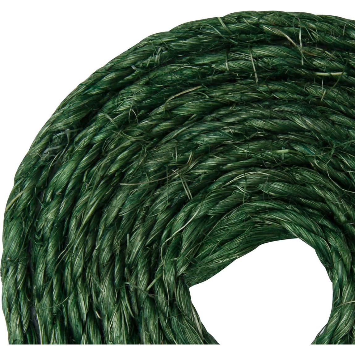 Cuerda de Sisal Verde 6mm x 10m para Rascadores de Gato