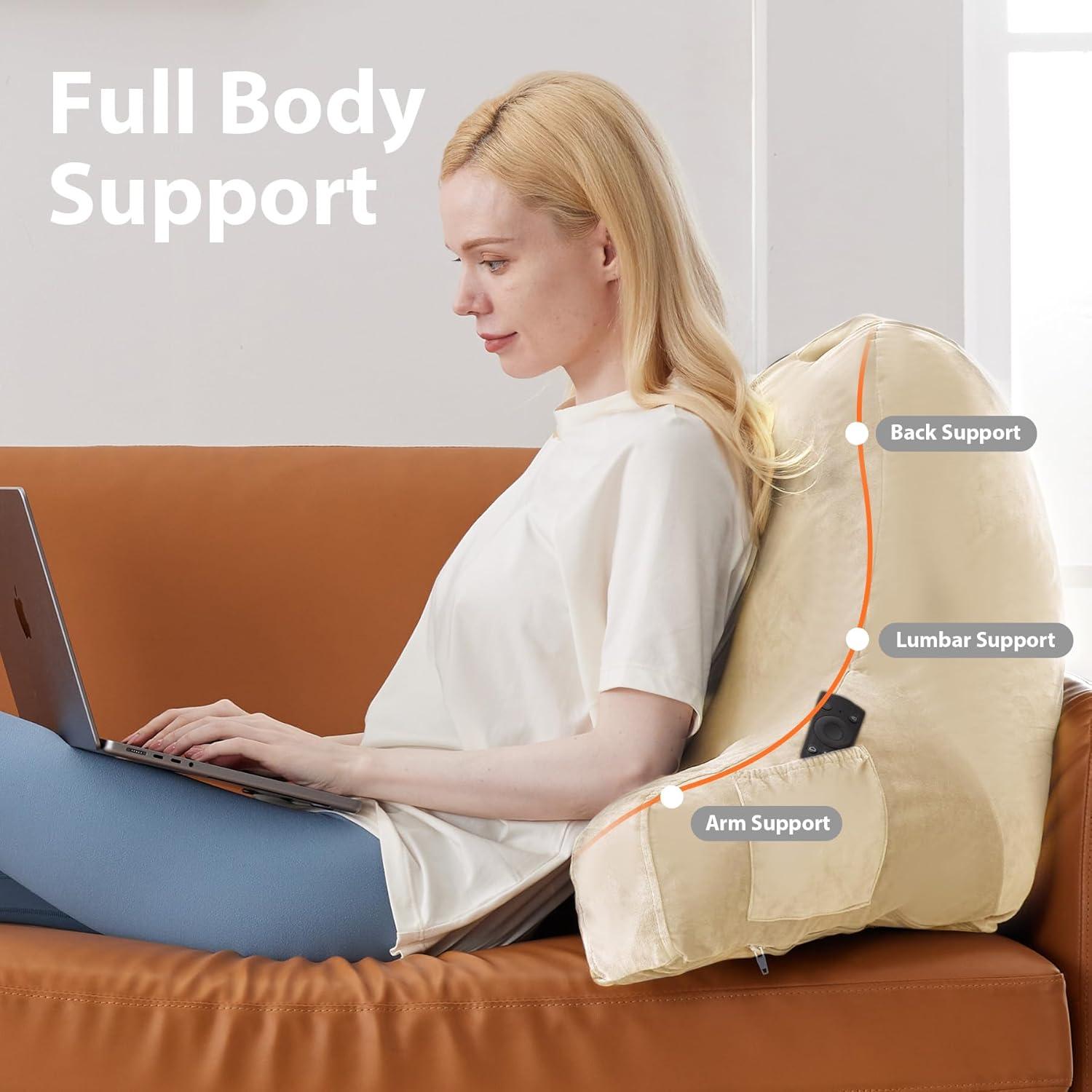 Almohada de Lectura IPYNBAP Beige Espuma Viscoelástica 45.72 cm