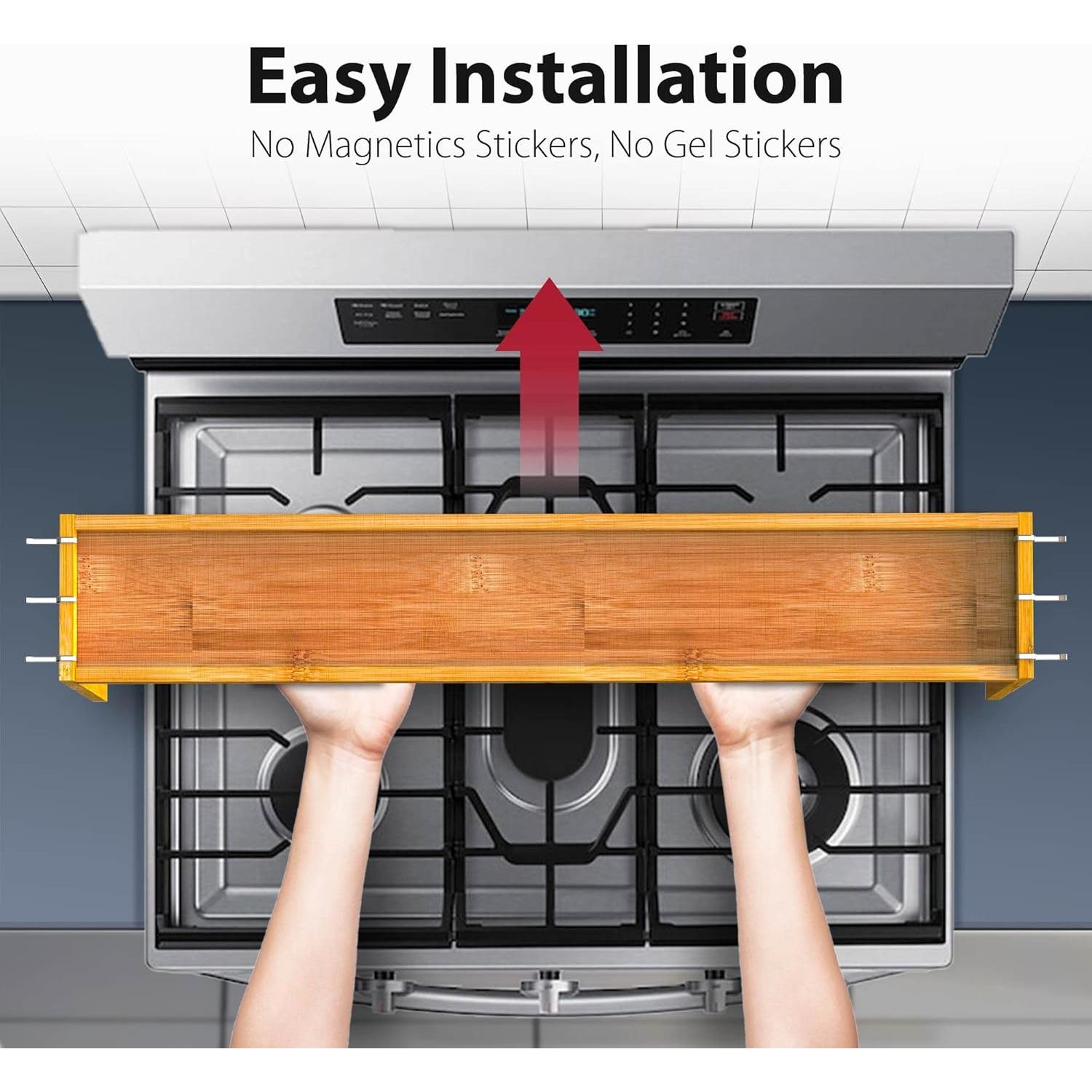 Estante de Especias IIIOIIIA de Bambú 80 cm con 6 Ganchos