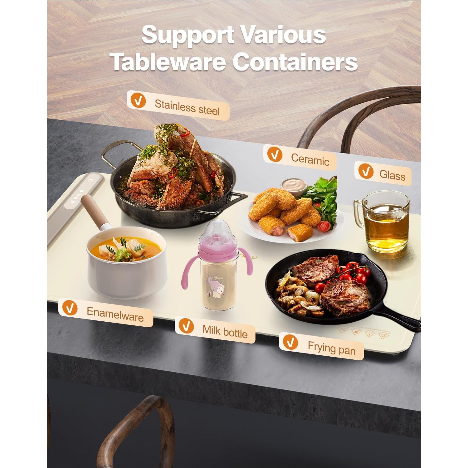 Bandeja Calentadora Eléctrica iTRUSOU BW601 Beige 250W 3 Temperaturas