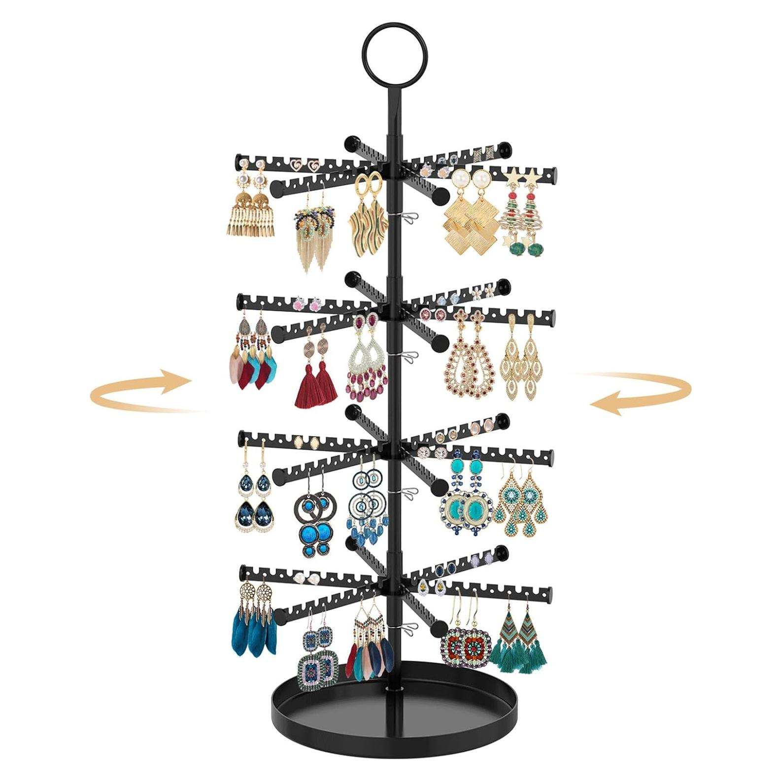 Soporte Organizador de Pendientes Giratorio MODOWEY 4 Niveles