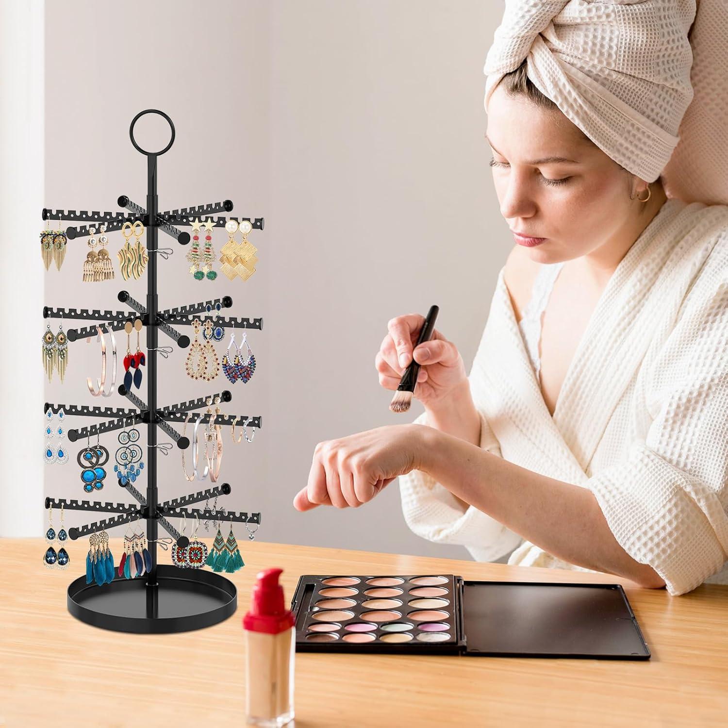 Soporte Organizador de Pendientes Giratorio MODOWEY 4 Niveles