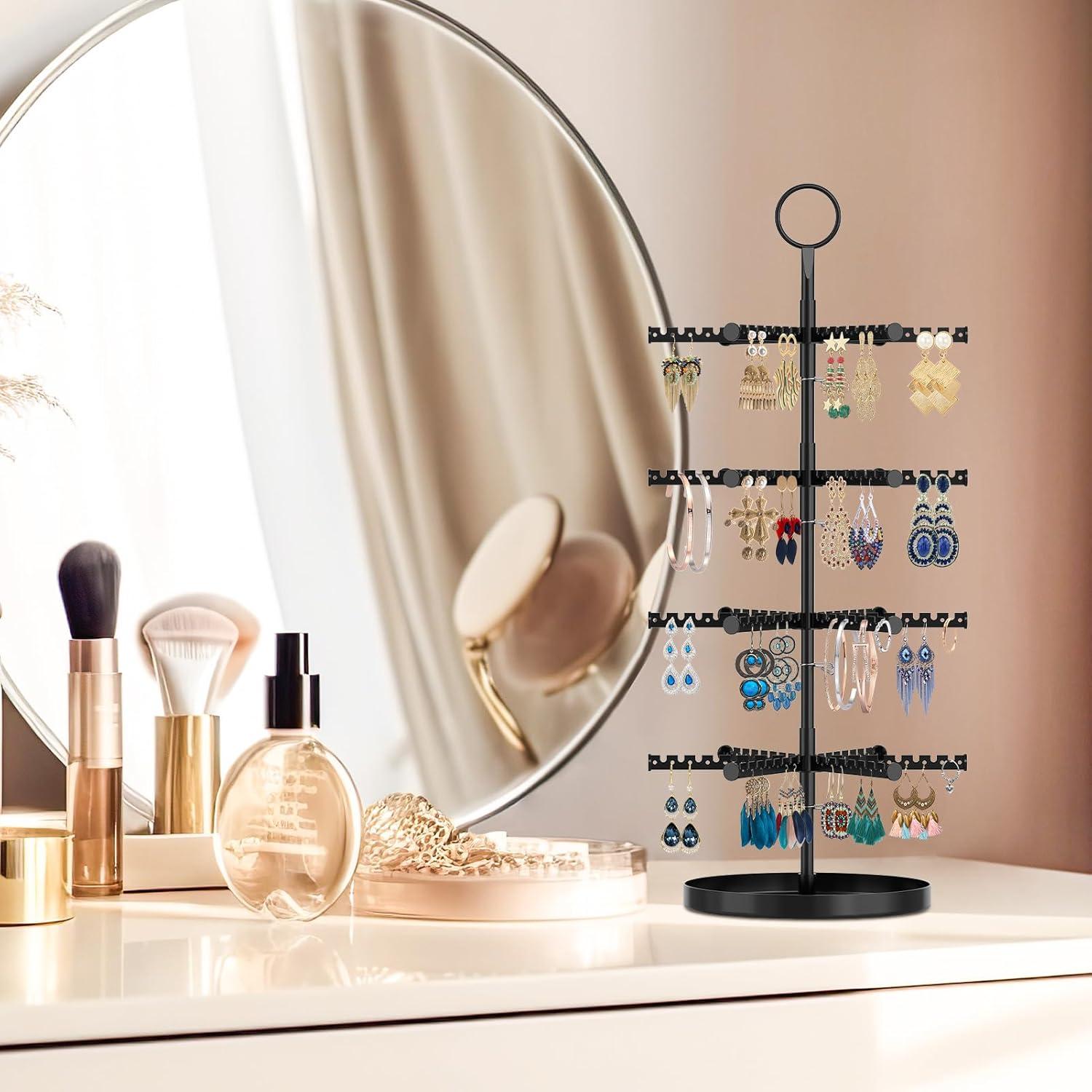 Soporte Organizador de Pendientes Giratorio MODOWEY 4 Niveles