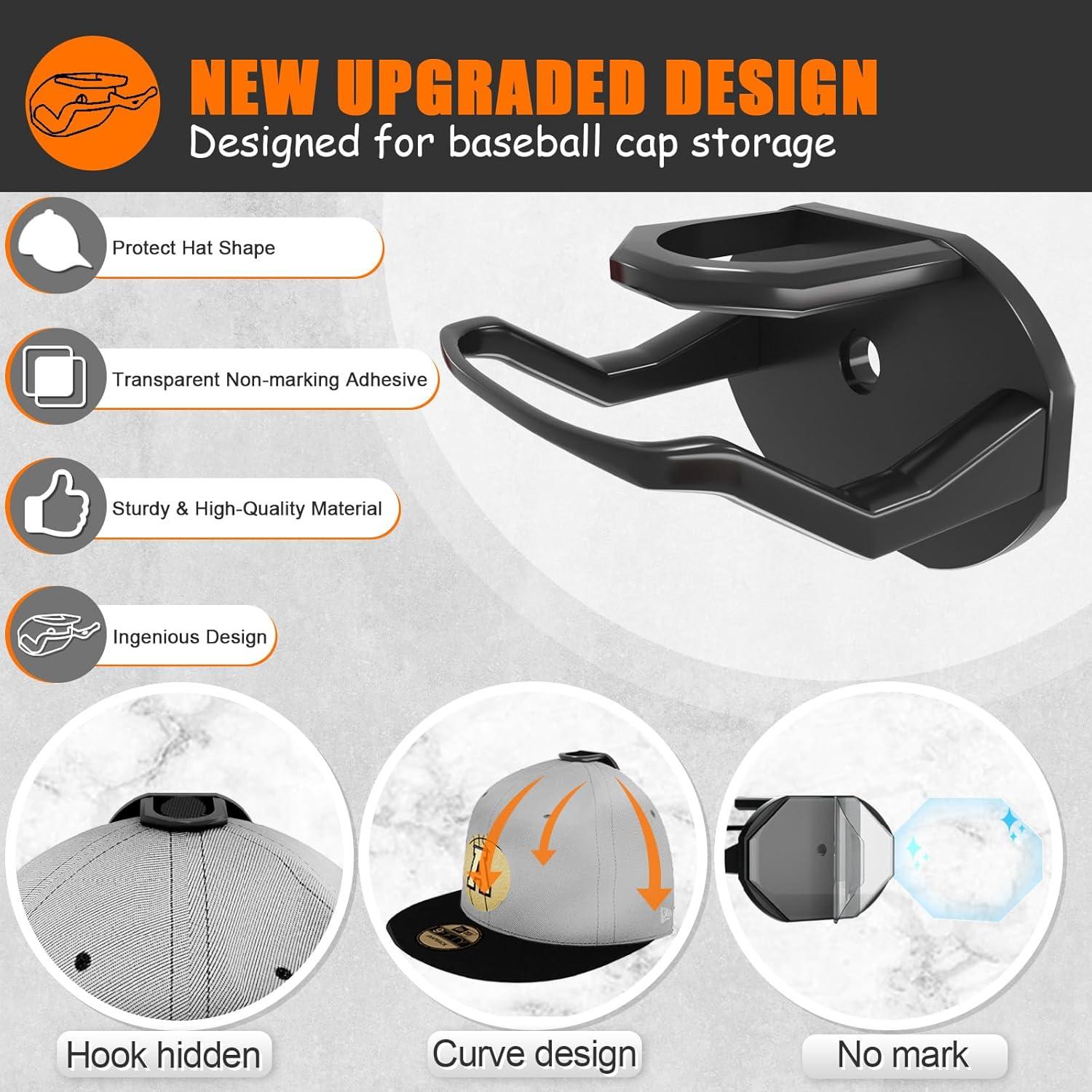 Ganchos Adhesivos para Sombreros Niunuerga - 24 Unidades, Negro