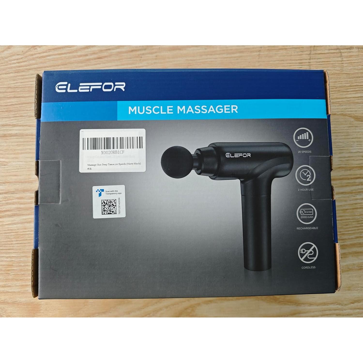 Pistola de Masaje Percusiva Enpower M68-7, 20 Velocidades, 8 Cabezas