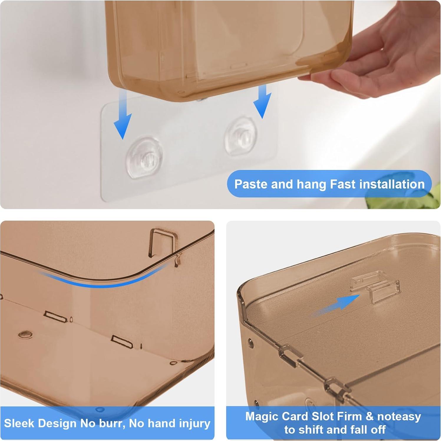 Organizador de Pared Acrílico Adhesivo Diesisa 2 Piezas 7.6x17.2 cm