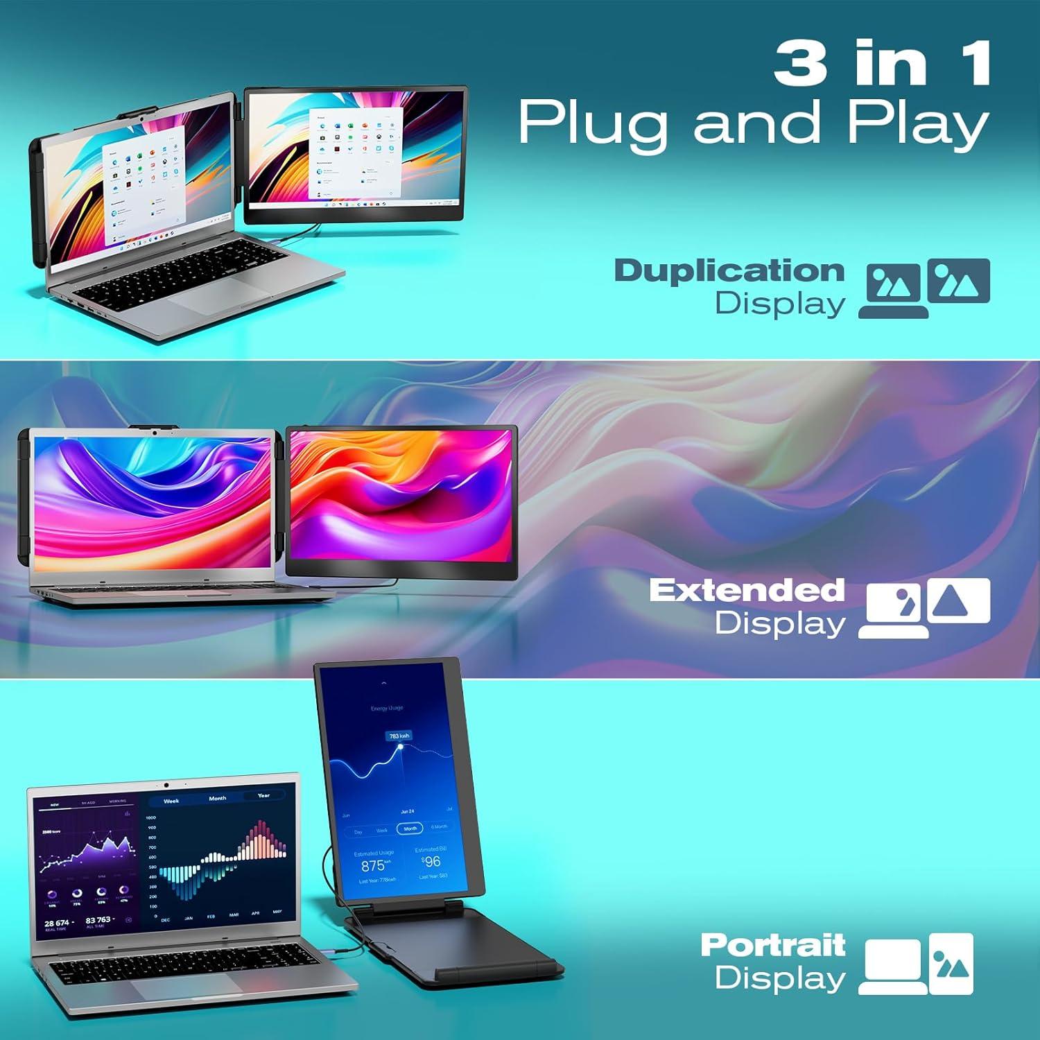 Extensor de Pantalla Teamgee S1 14" FHD 1080P Portátil