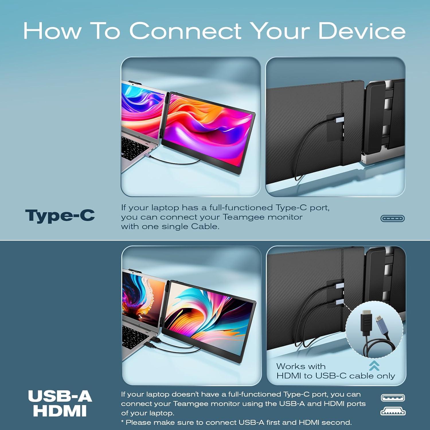 Extensor de Pantalla Teamgee S1 14" FHD 1080P Portátil