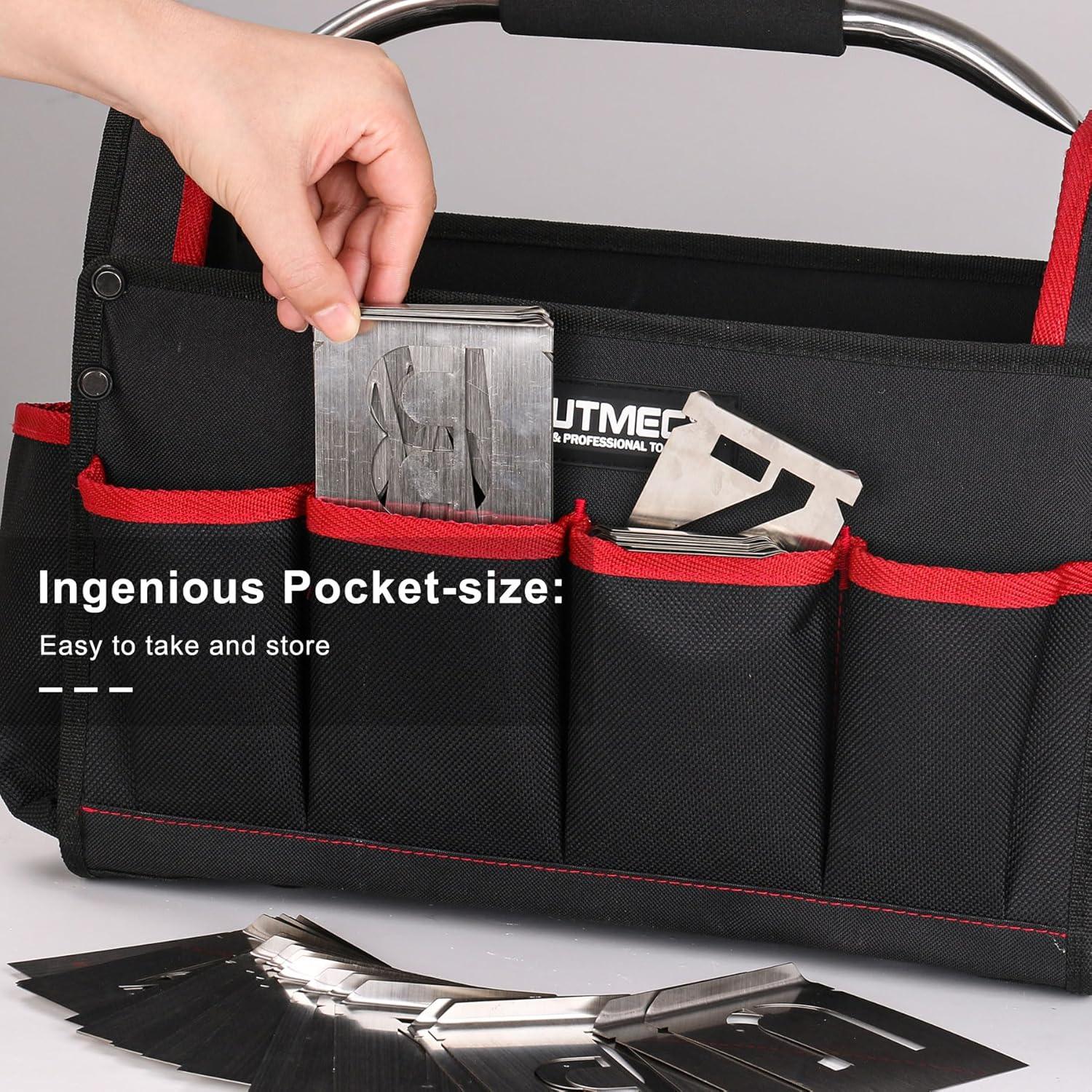 Juego de Plantillas de Letras y Números HAUTMEC 36 Pcs 15mm