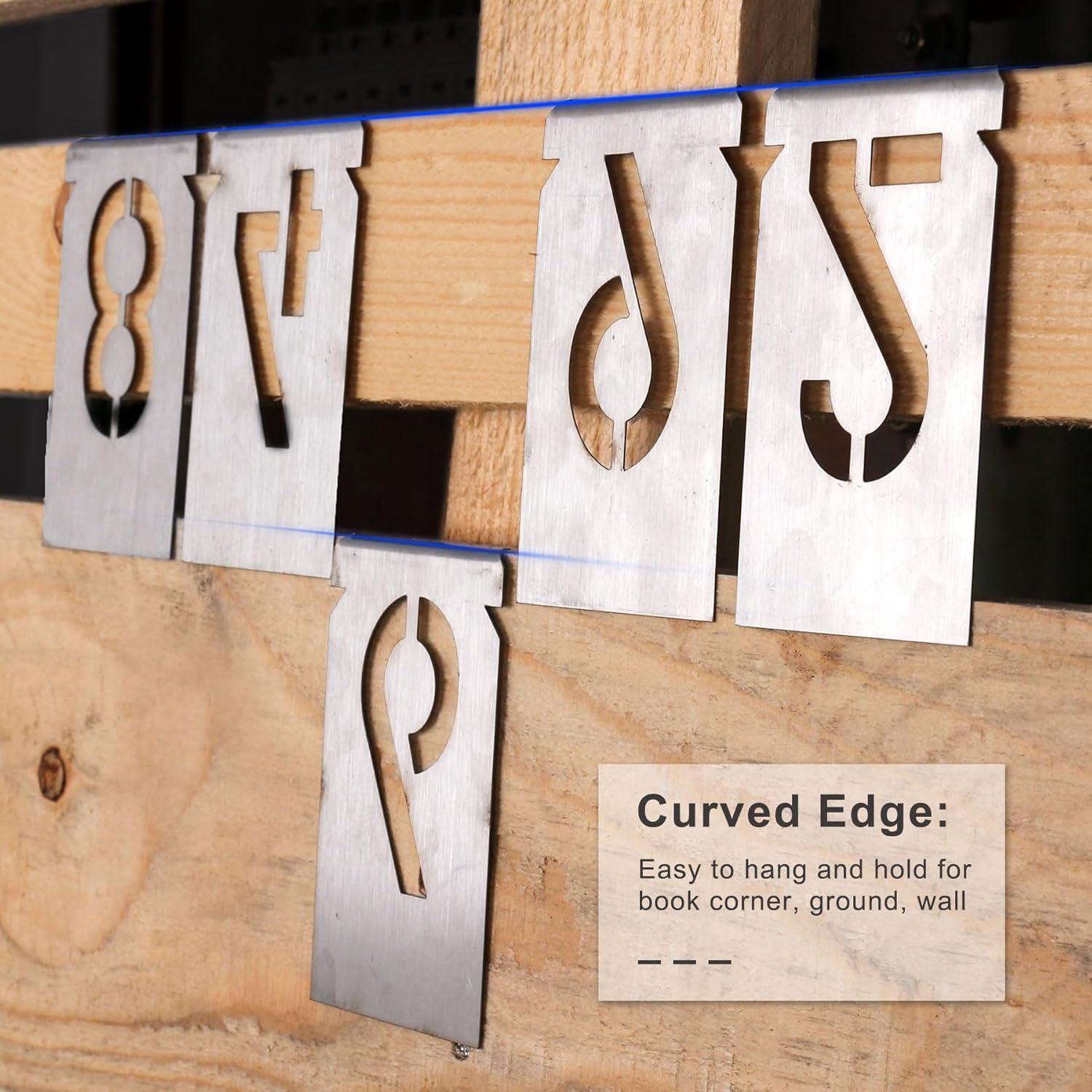 Juego de Plantillas de Letras y Números HAUTMEC 36 Pcs 15mm