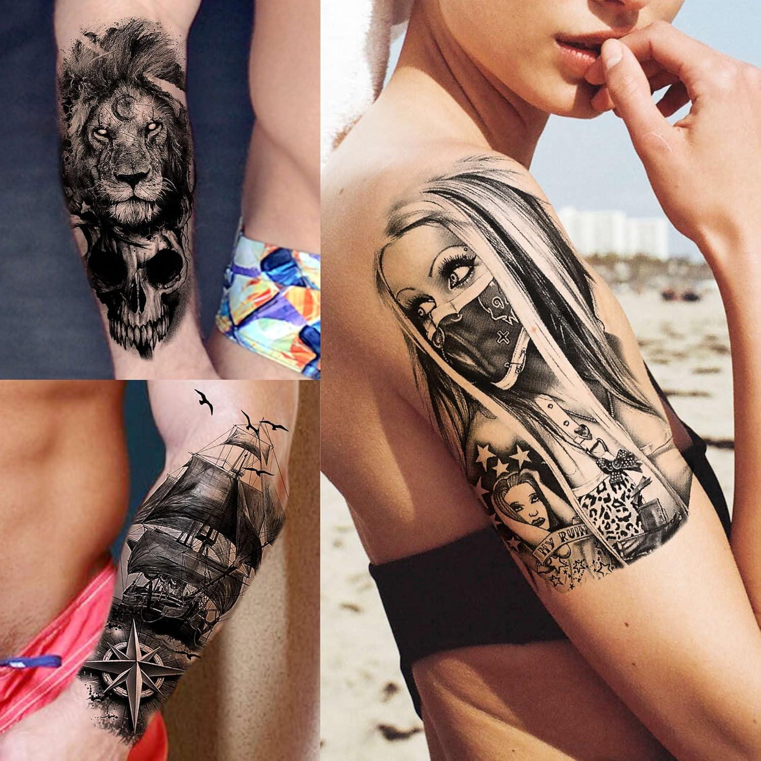 63 Hojas Tatuajes Temporales Bilizar Animales 3D Halloween