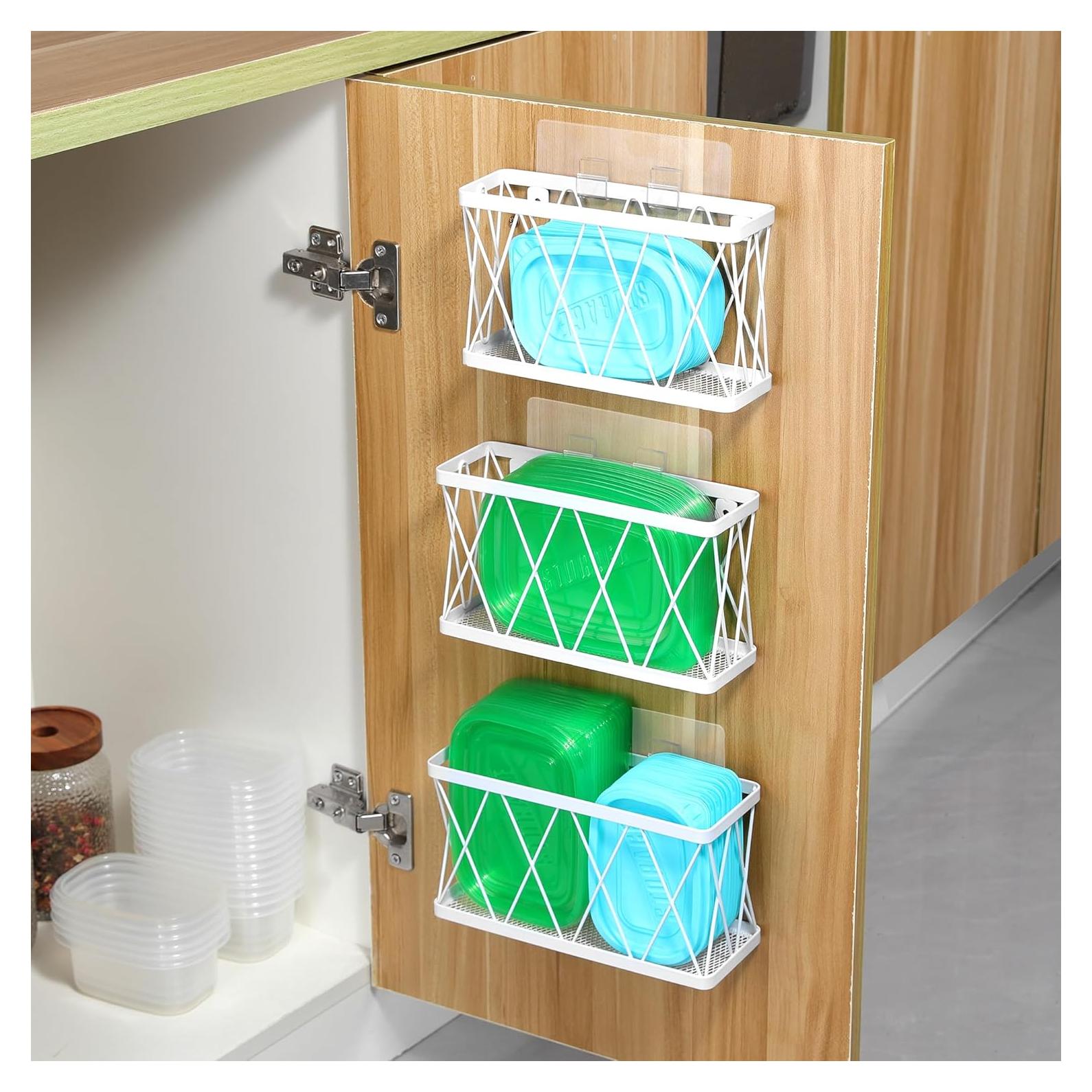 YIGII Organizador de Puerta de Gabinete 3 Paquetes Blanco