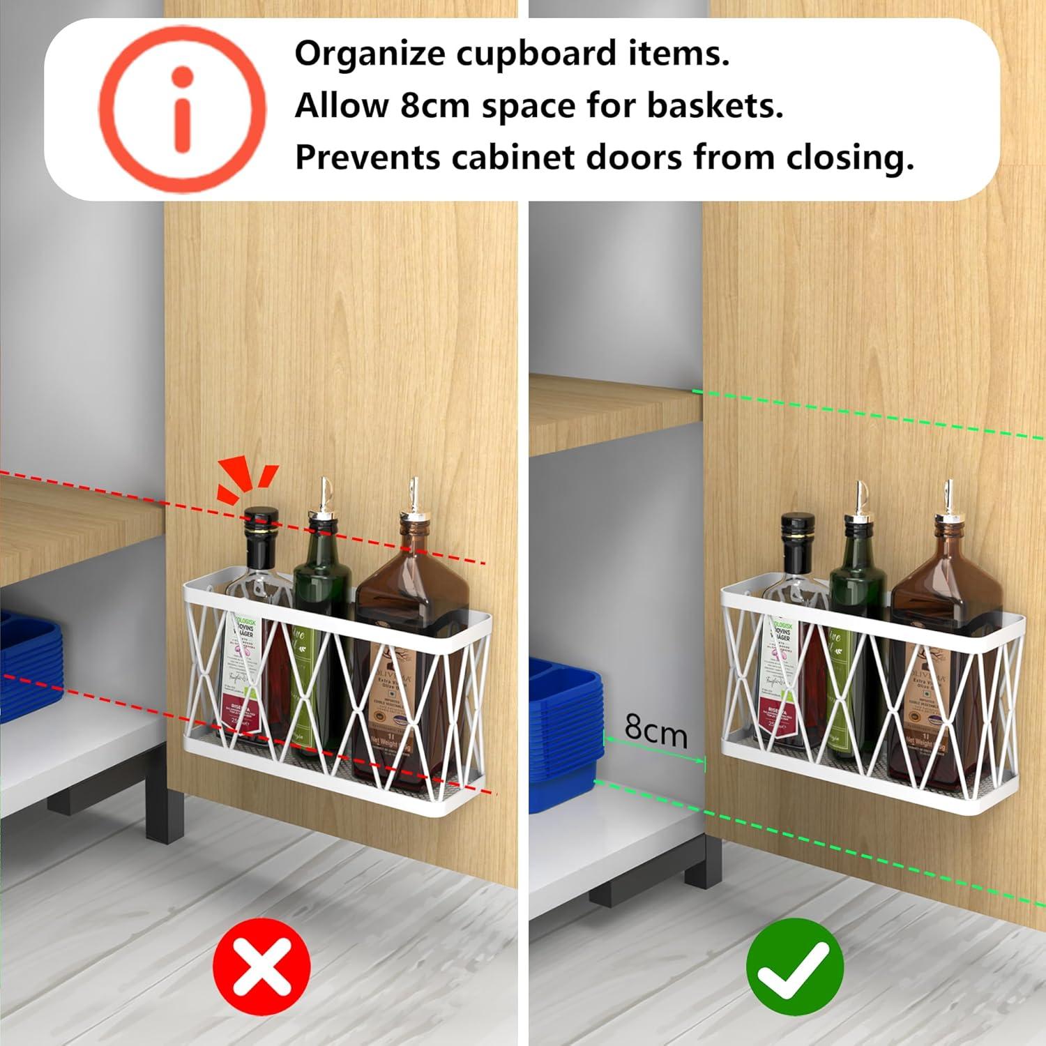 YIGII Organizador de Puerta de Gabinete 3 Paquetes Blanco