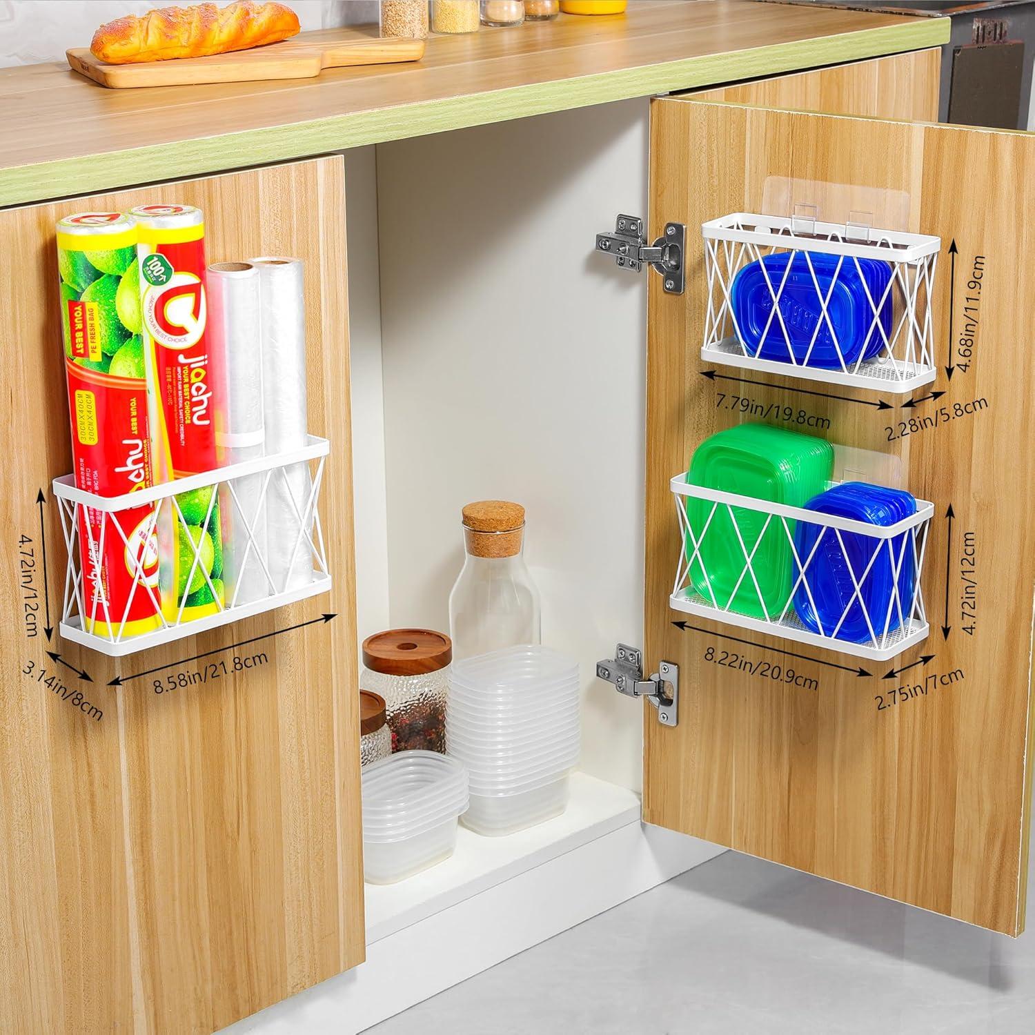 YIGII Organizador de Puerta de Gabinete 3 Paquetes Blanco