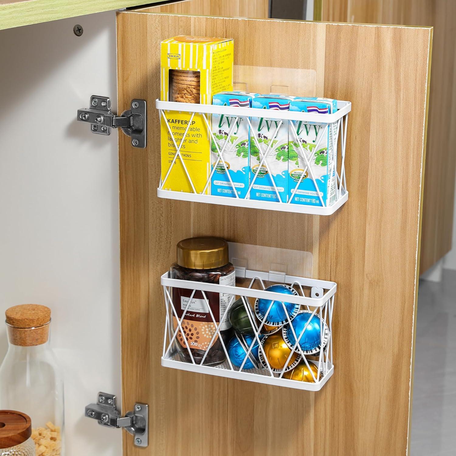 YIGII Organizador de Puerta de Gabinete 3 Paquetes Blanco