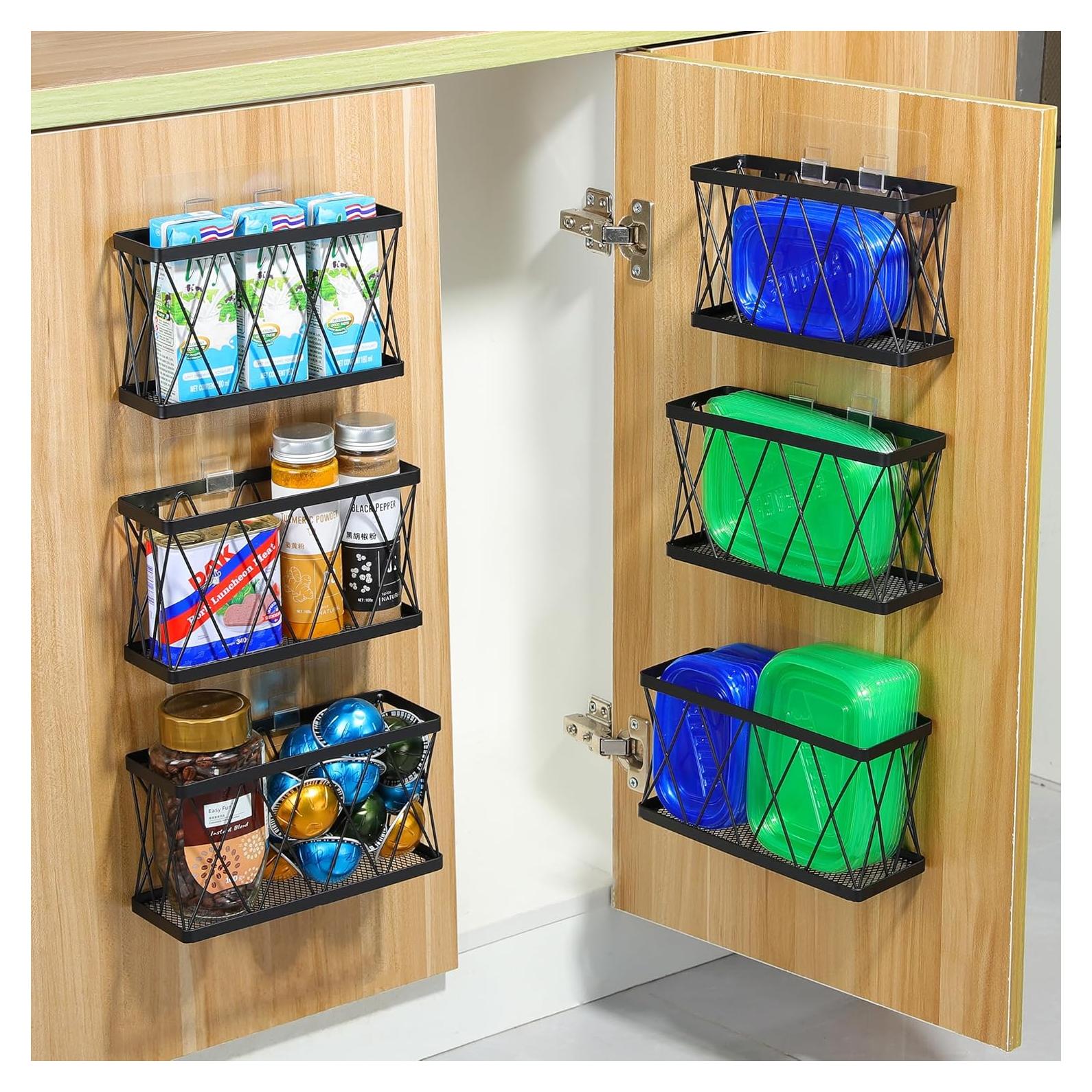 Organizador de Tapa YIGII 6 Paquetes Acero Inoxidable Negro