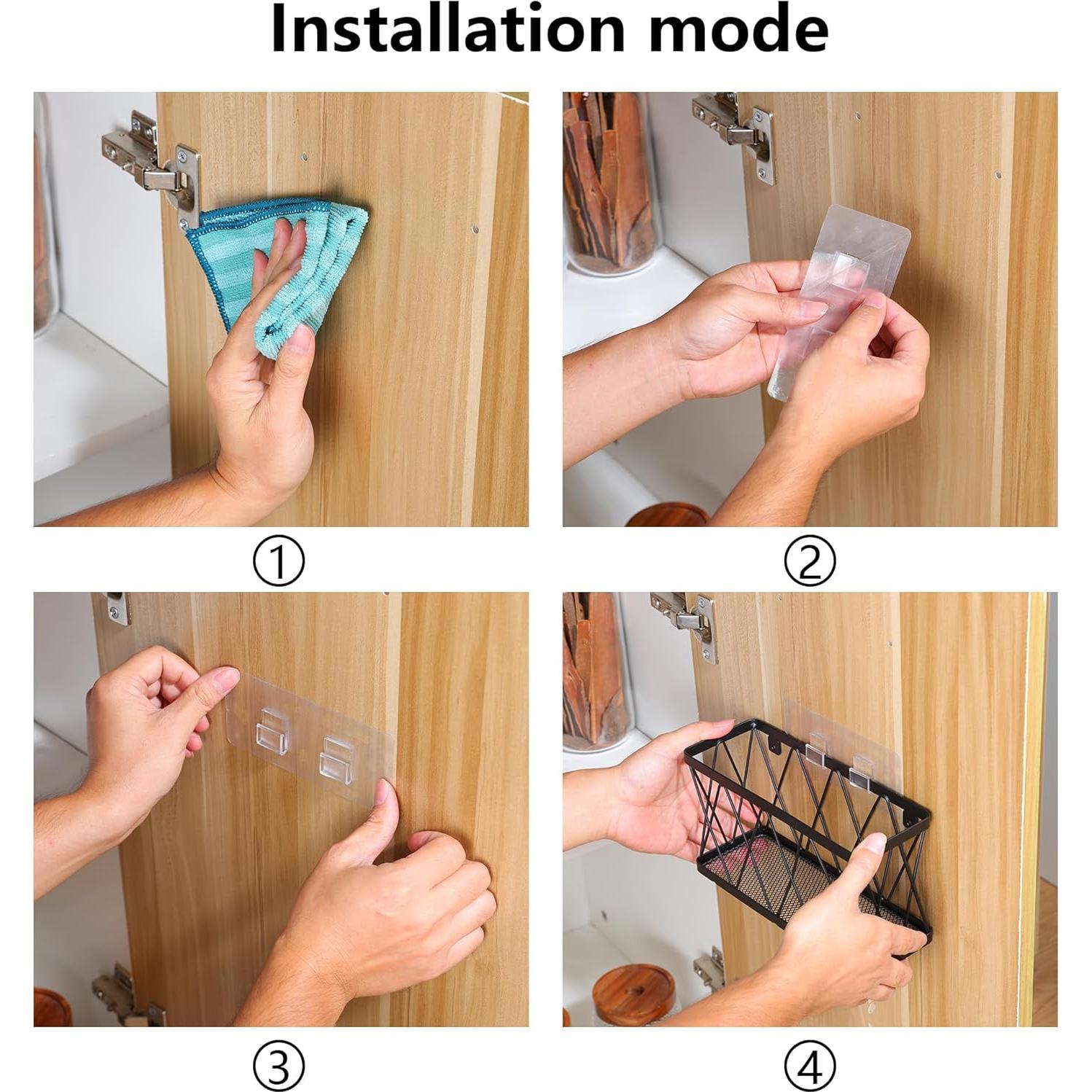 Organizador de Tapa YIGII 6 Paquetes Acero Inoxidable Negro