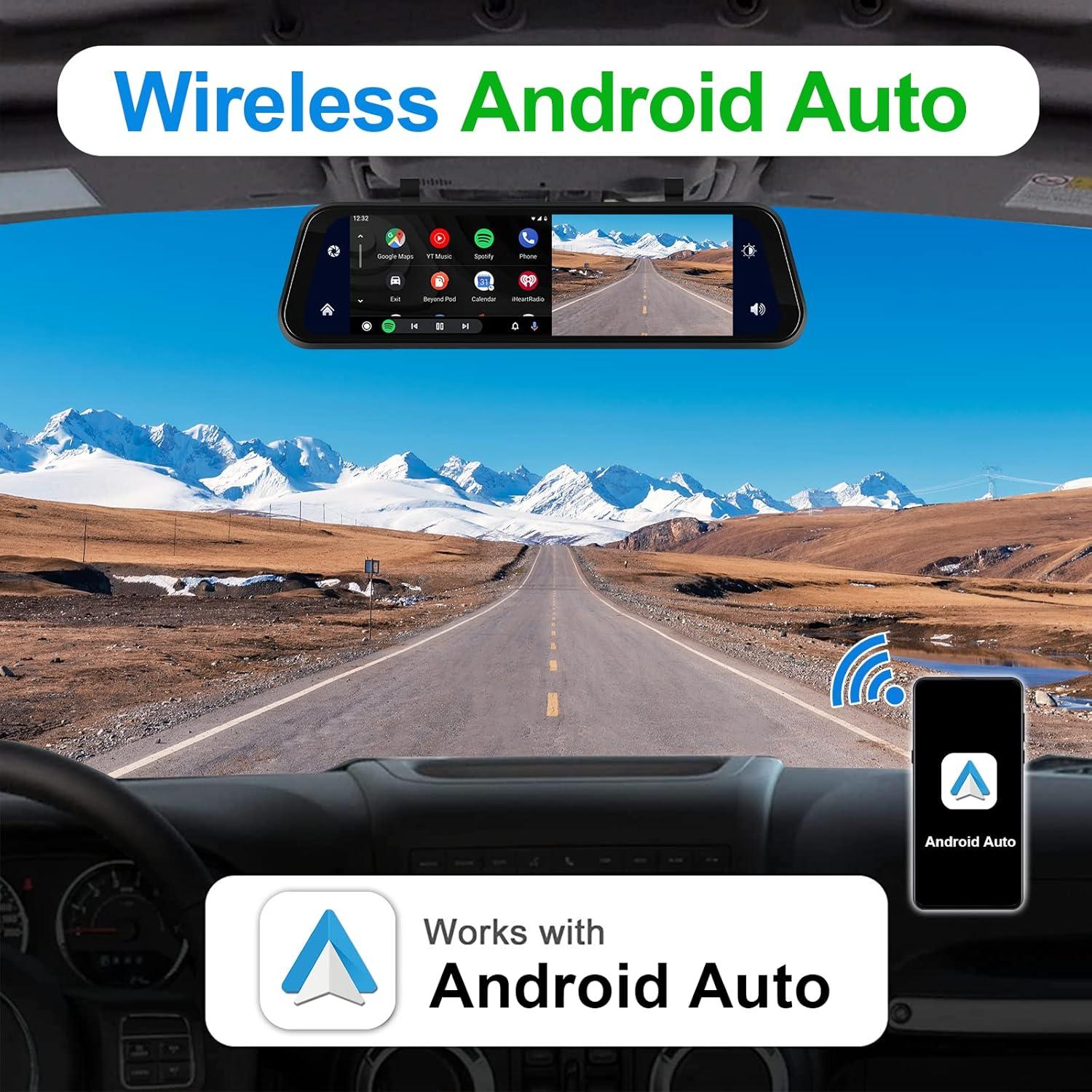 Cámara de Espejo Retrovisor Hikity 9.66" 2.5K con Carplay