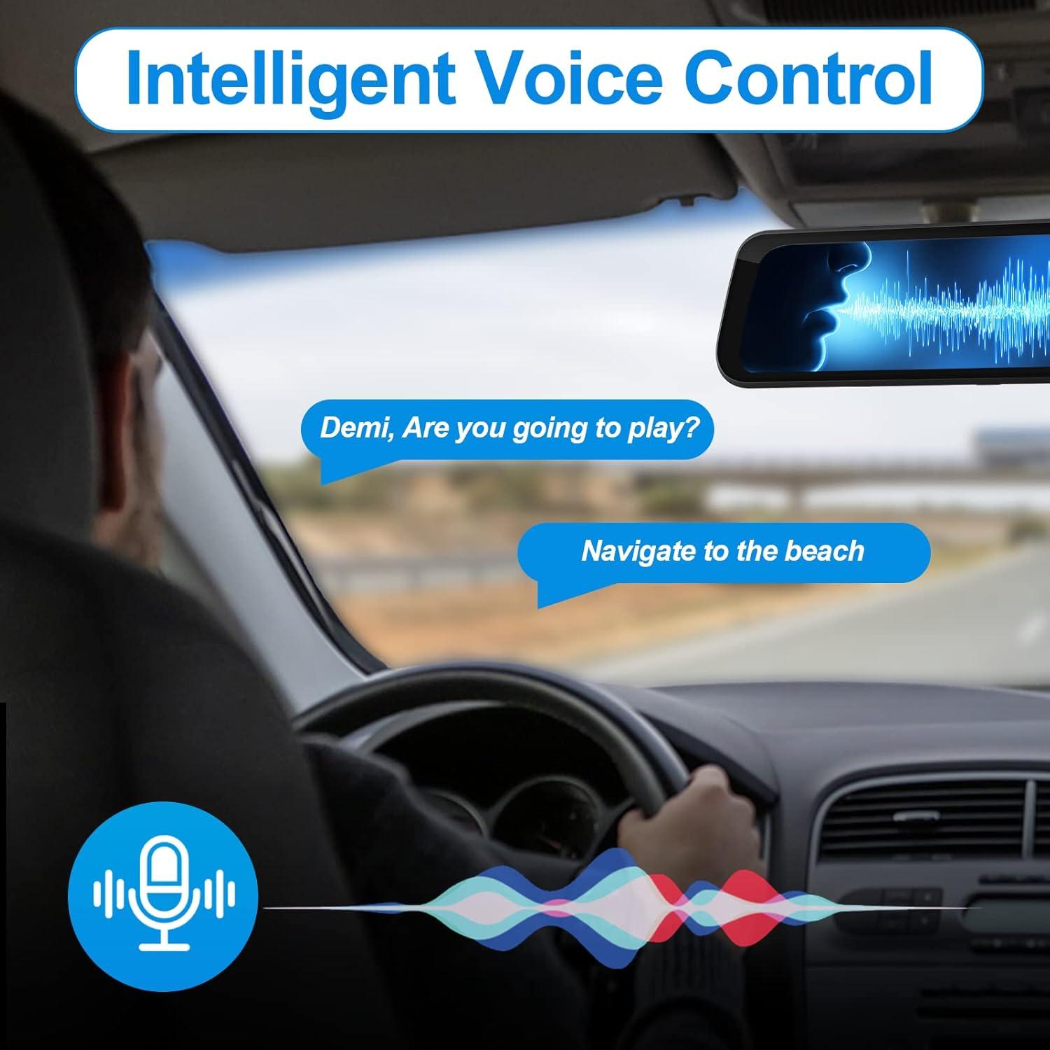 Cámara de Espejo Retrovisor Hikity 9.66" 2.5K con Carplay