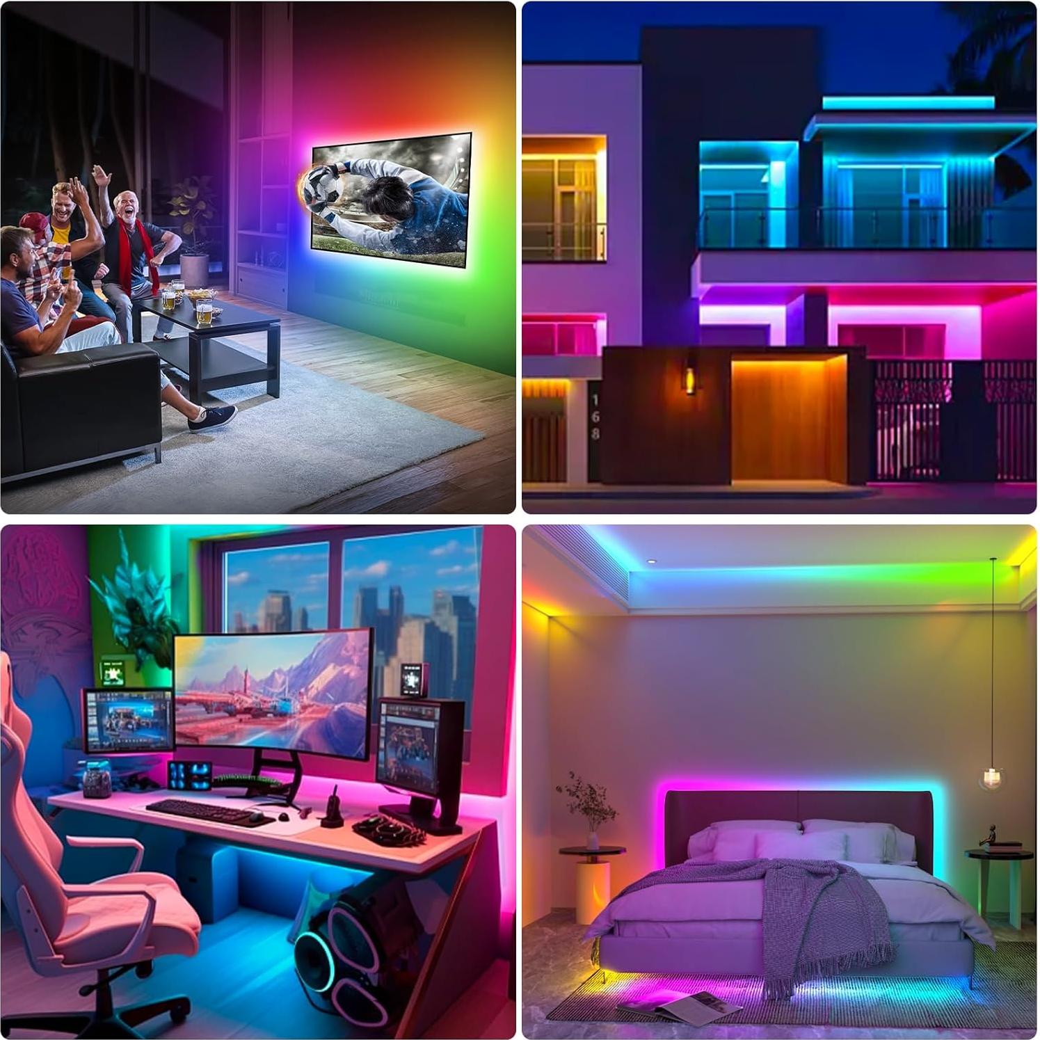 Tira LED RGB 3.00m Daymeet para TV 81-109cm, Control APP