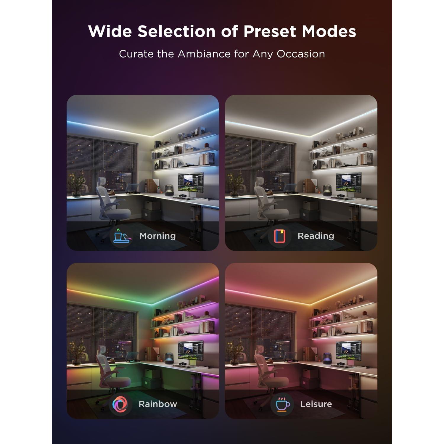 Luces LED de Tira Govee COB 2.99m RGBICW para Dormitorio