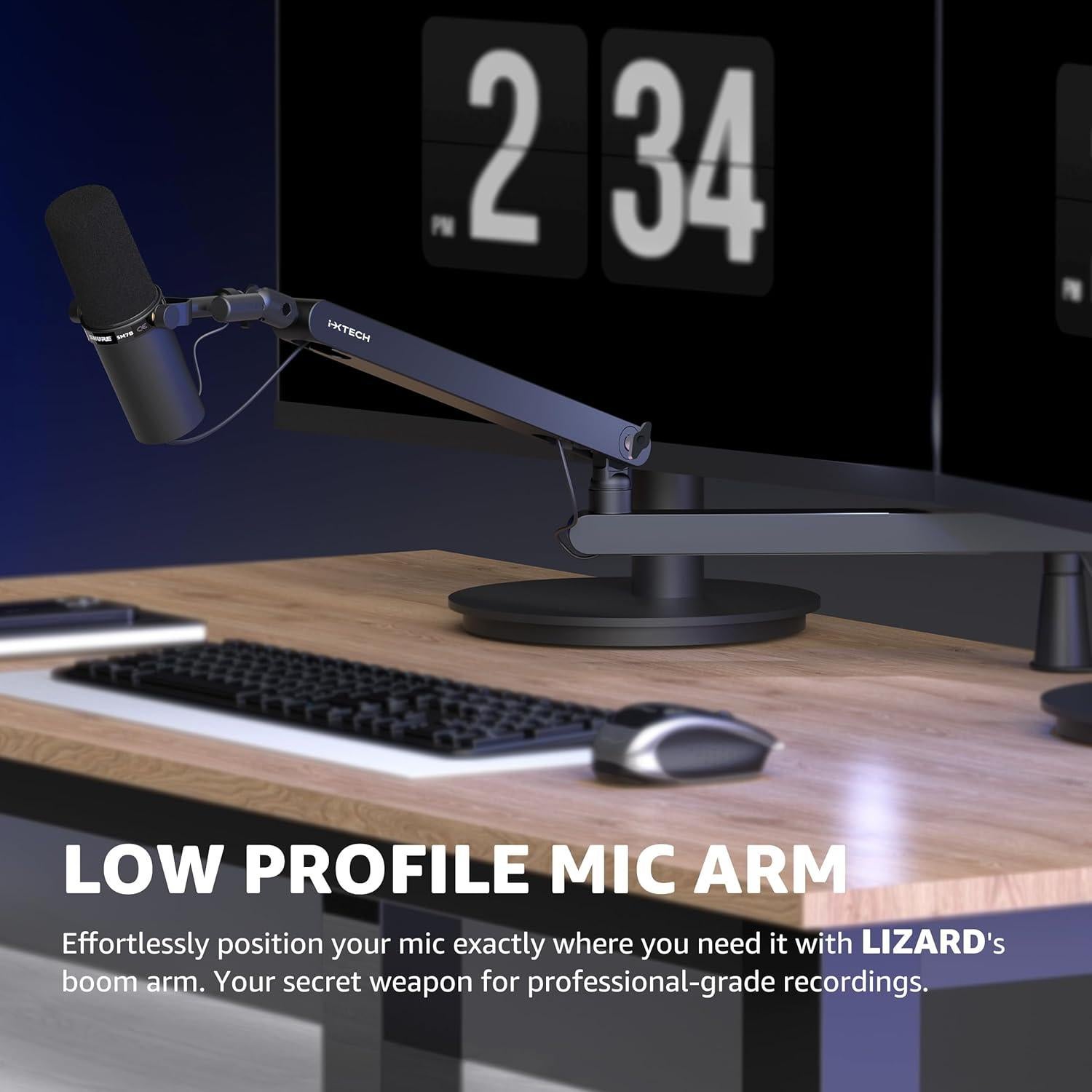 Soporte de Micrófono IXTECH LIZARD Brazo Ajustable 70.6 cm