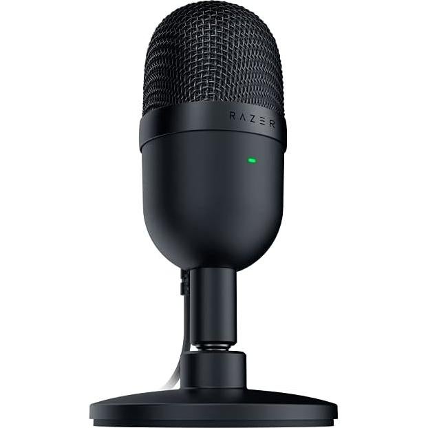 Razer Seiren Mini - USB Condenser Microphone for Streaming (Compact with Supercardioid Polar Pattern, Tiltable Stand, Integrated Shock Absorber) Black