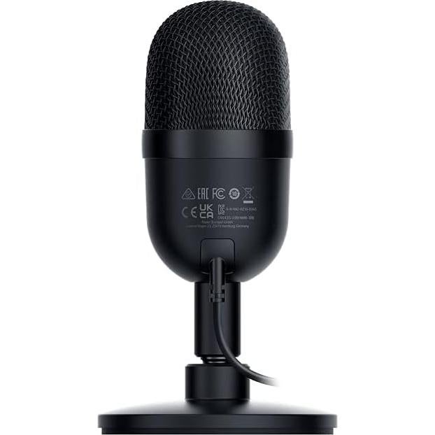 Razer Seiren Mini - USB Condenser Microphone for Streaming (Compact with Supercardioid Polar Pattern, Tiltable Stand, Integrated Shock Absorber) Black