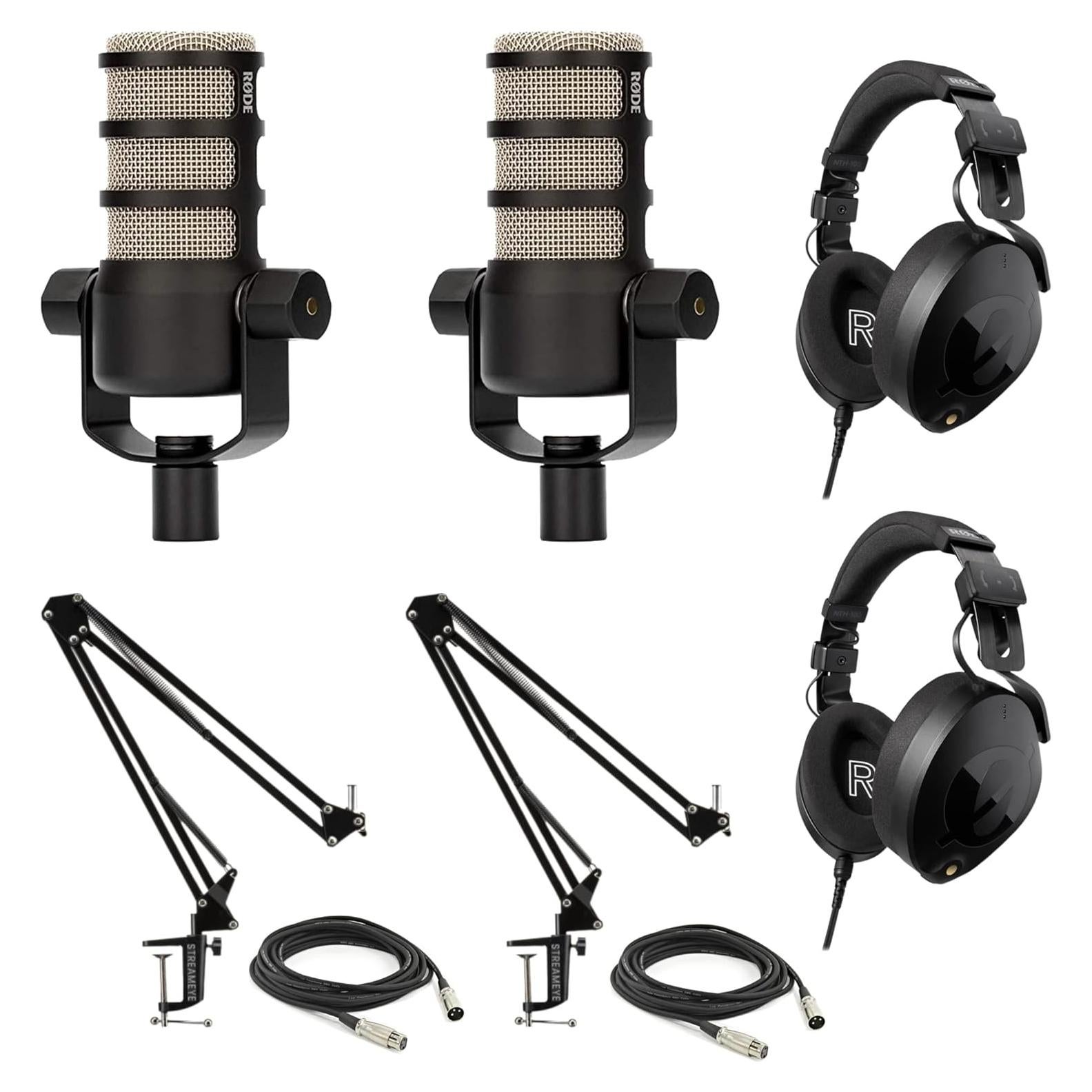 Paquete de Micrófonos Dinámicos Rode PodMic y Accesorios