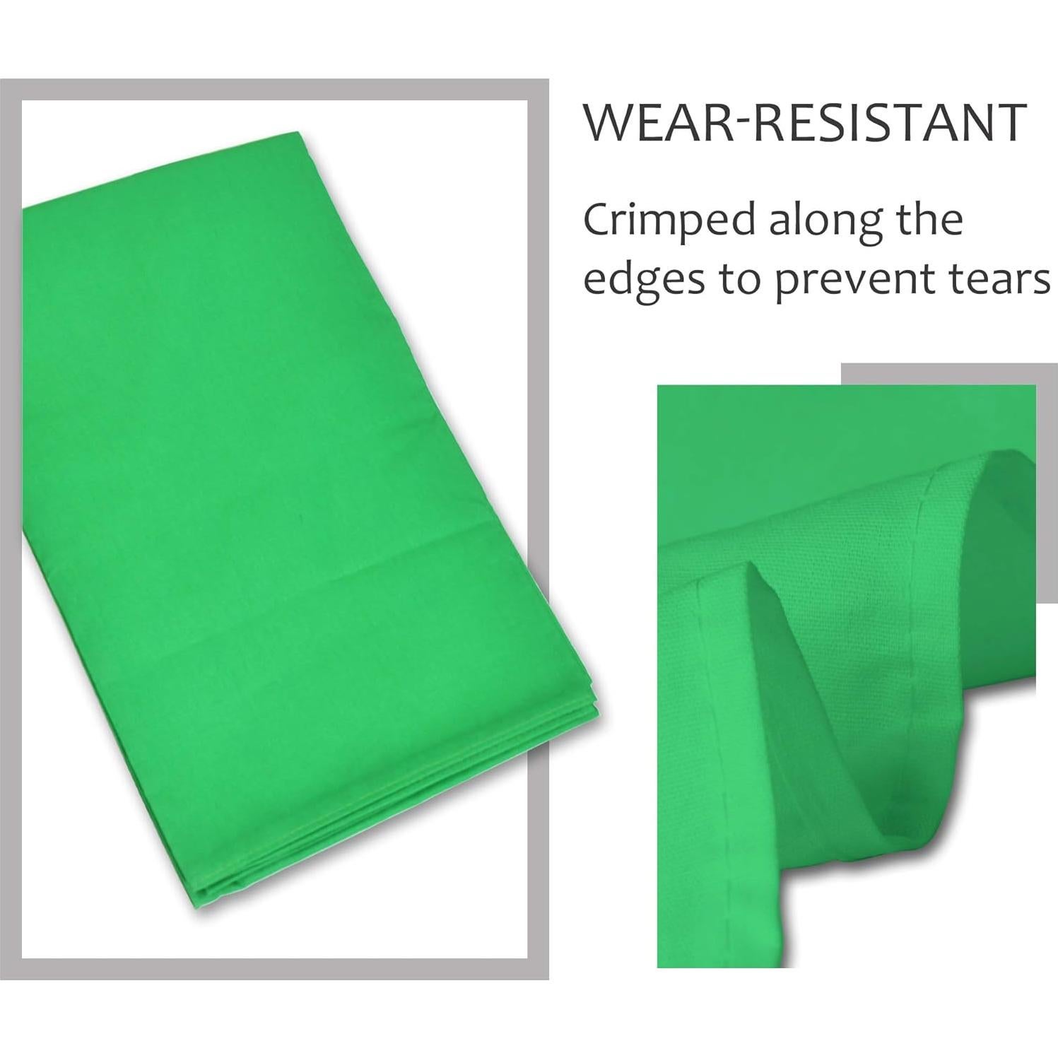 Kit de Soporte de Fondo Verde EMART 2.13m x 3.05m con Muselina