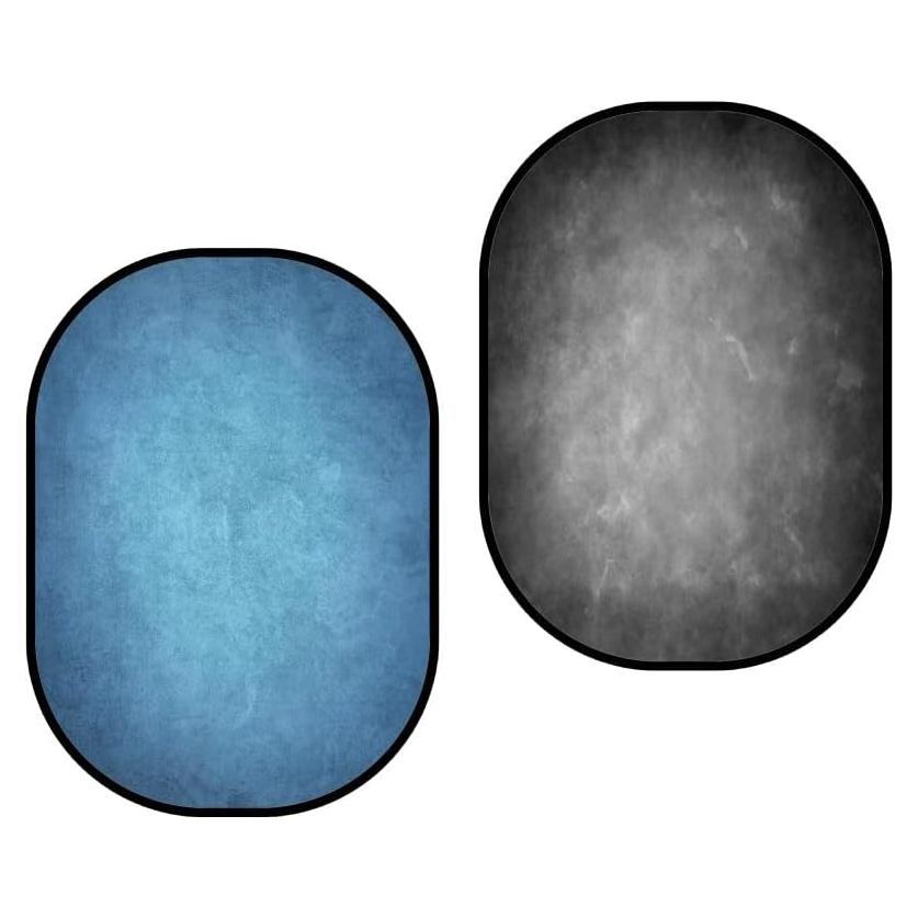 Fondo Plegable Kate 1.5x2.0m Azul Gris para Fotografía