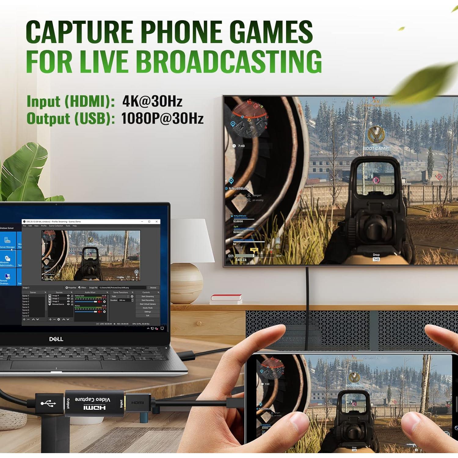 Tarjeta de Captura de Video HDMI a USB 2.0 ORIVISION 1080P