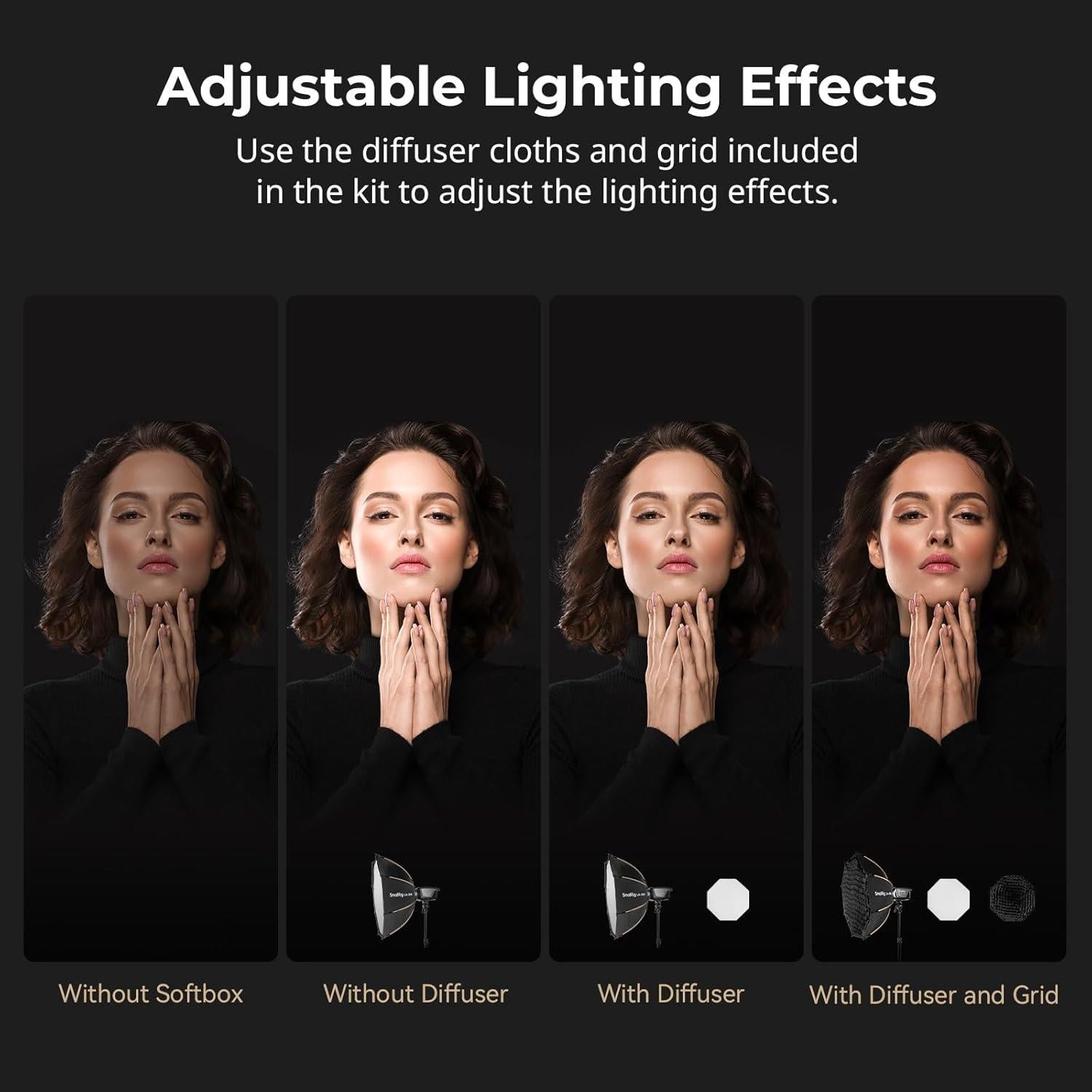 SmallRig LA-O65 Octagonal Softbox, 65cm/25.6in Quick Release Softbox with Carrying Bag, for Bowens Mount COB Lights for SmallRig for Neewer for Aputure for Godox