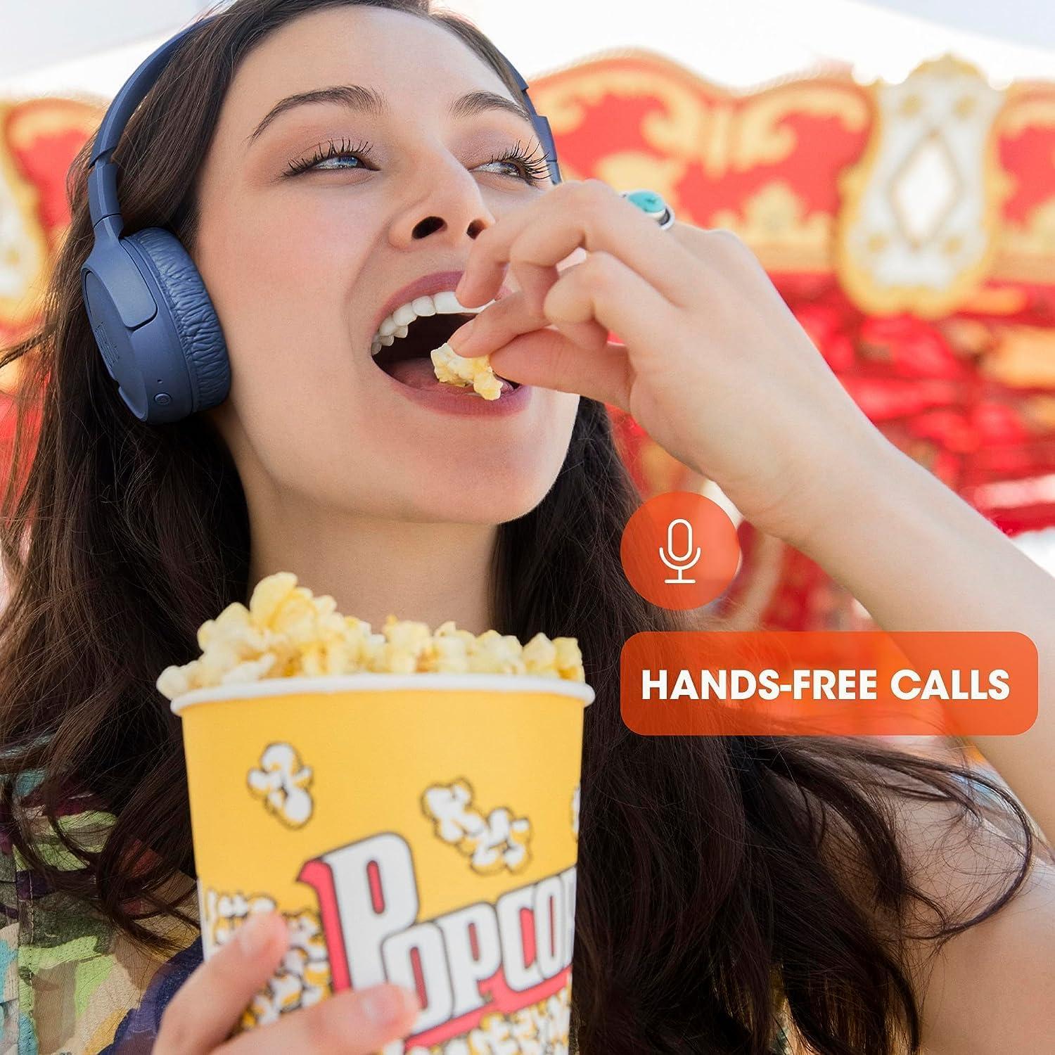 JBL Tune 510BT: Wireless Bluetooth On-Ear Headphones with Purebass Sound - with Cleaning Cloth - Black