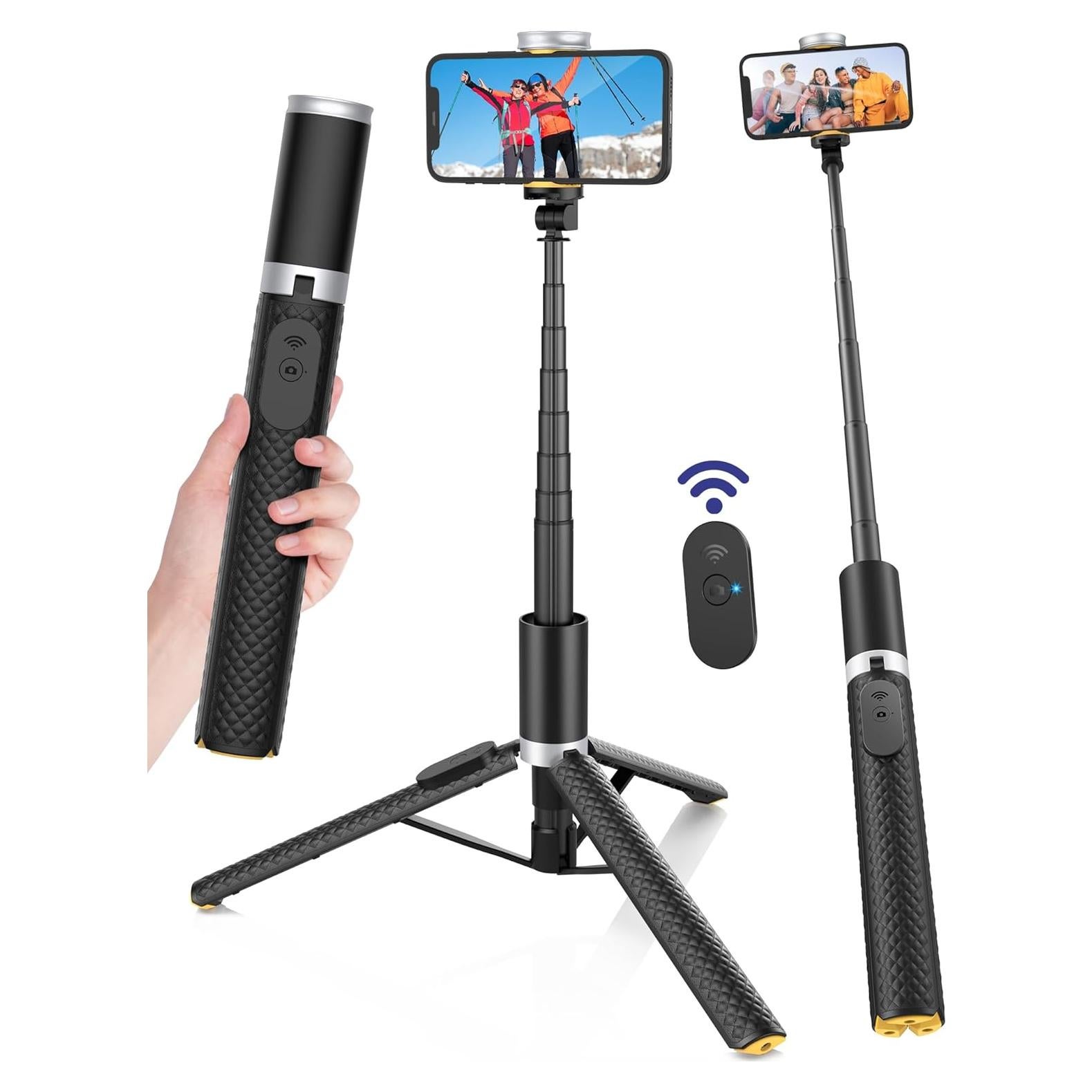 Phone Tripod Selfie Stick:Phone Stand for Recording,Bluetooth Selfie Stick for iPhone Compatible with Android（Samsung Galaxy s24 Ultra） is Content Creator 's Travel Essentials Tool