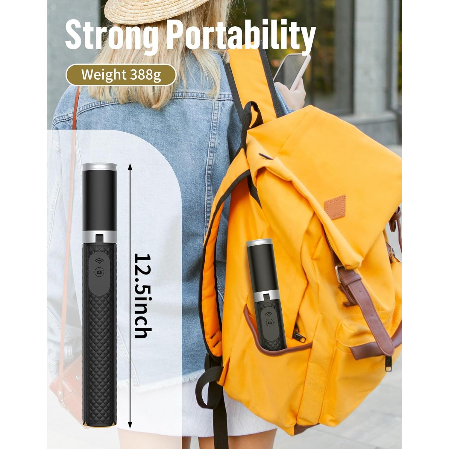 Phone Tripod Selfie Stick:Phone Stand for Recording,Bluetooth Selfie Stick for iPhone Compatible with Android（Samsung Galaxy s24 Ultra） is Content Creator 's Travel Essentials Tool