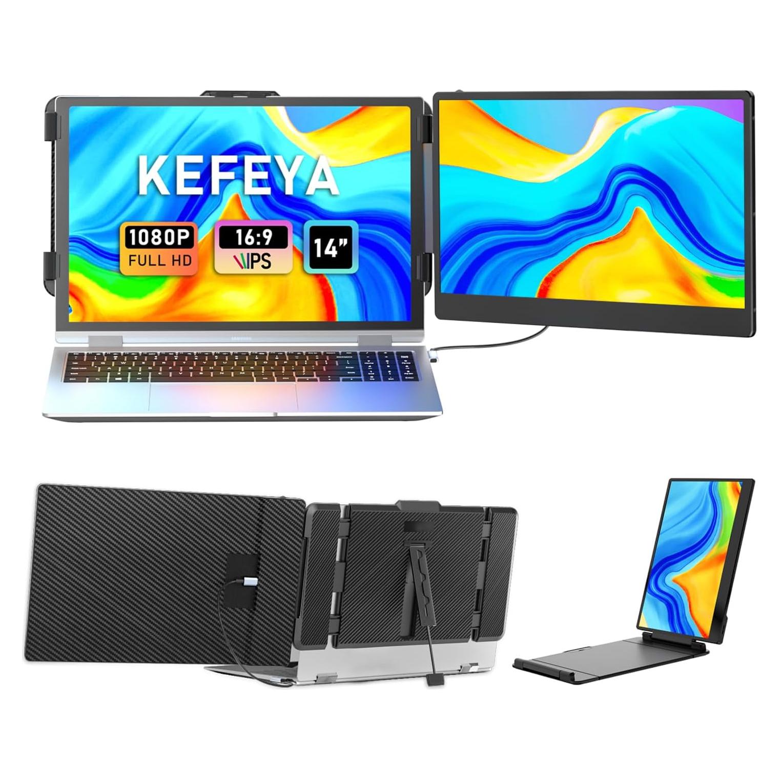 Extensor de Pantalla KEFEYA S1 14" FHD 1080P USB-C/HDMI