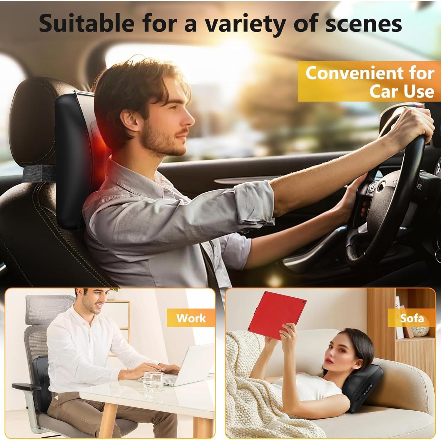 Masajeador de Espalda y Cuello Shiatsu iKristin con Calor